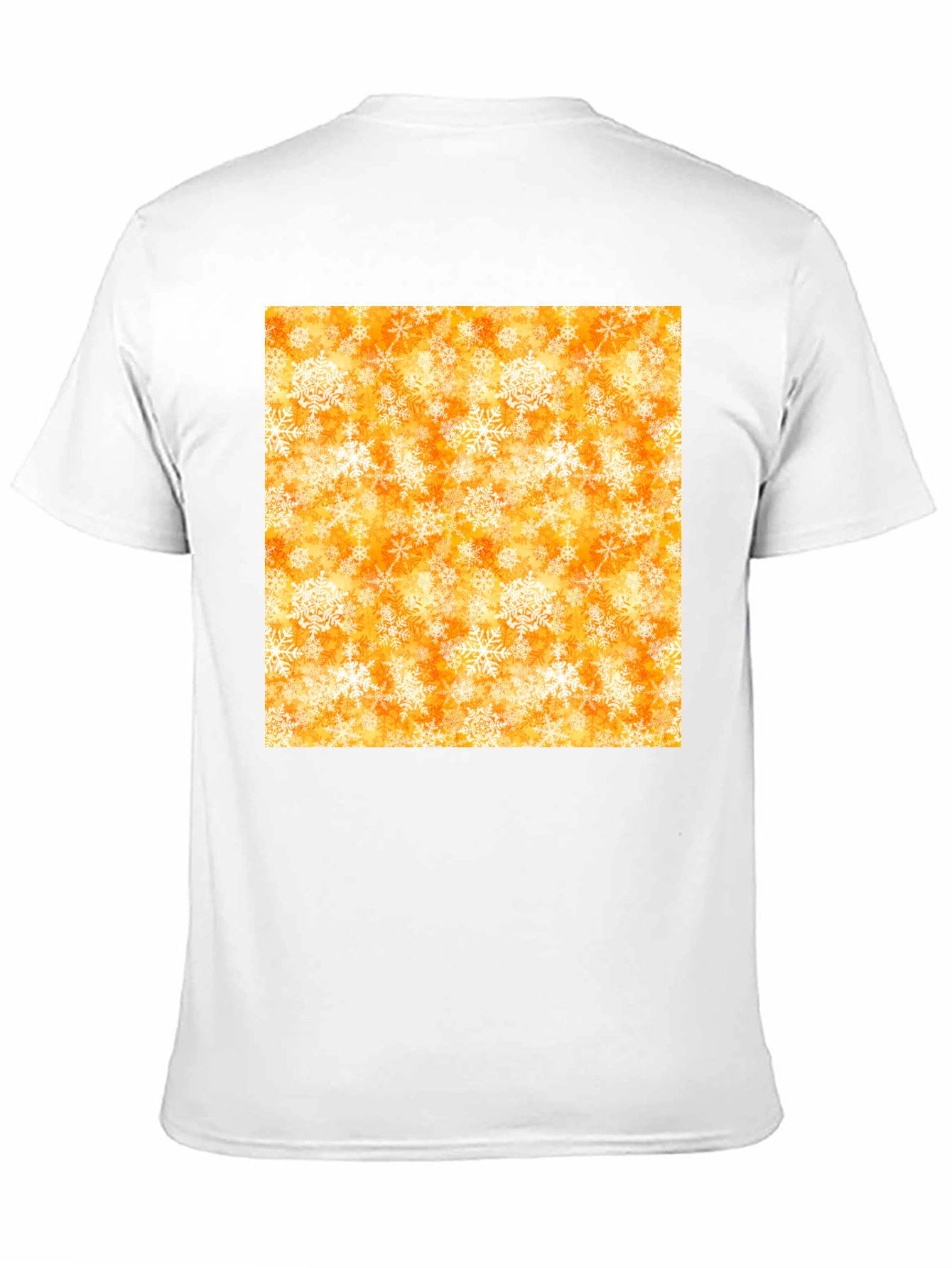 Festive Snowflake Print Black T-Shirt