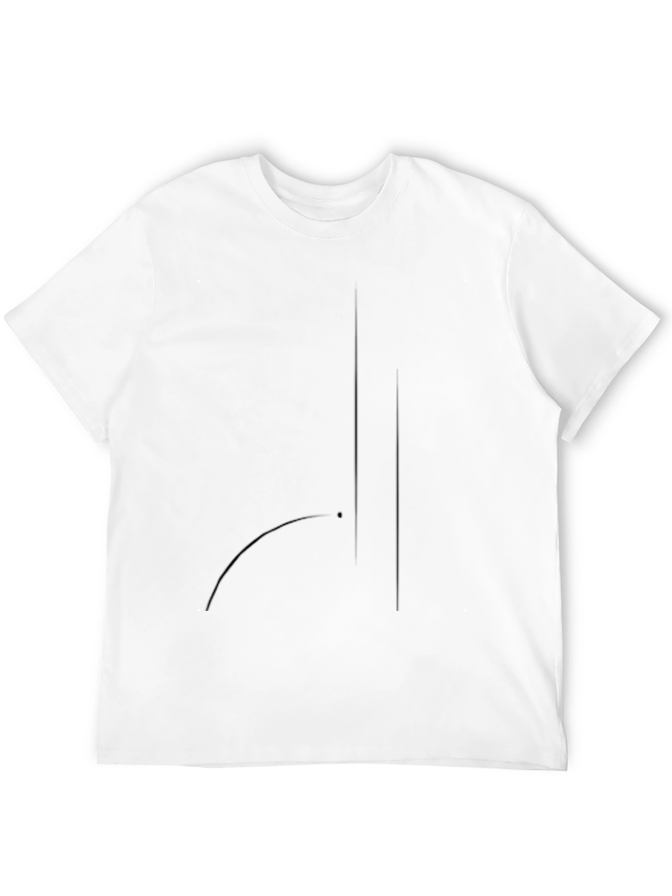 Minimalist Black T-Shirt with Abstract Design
