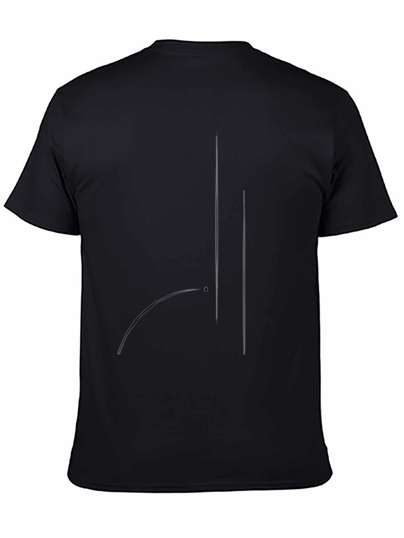 Minimalist Black T-Shirt with Abstract Design