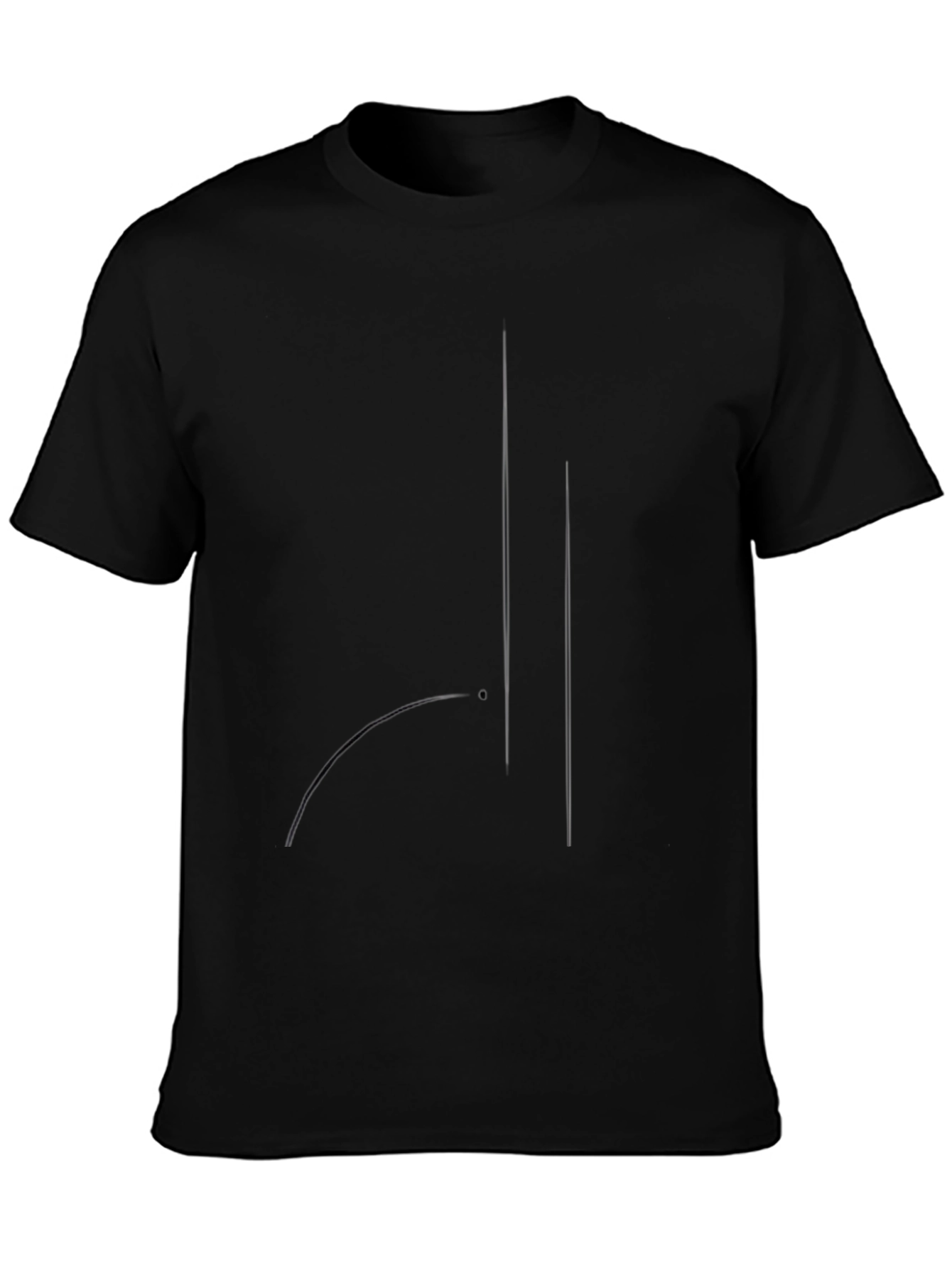 Minimalist Black T-Shirt with Abstract Design