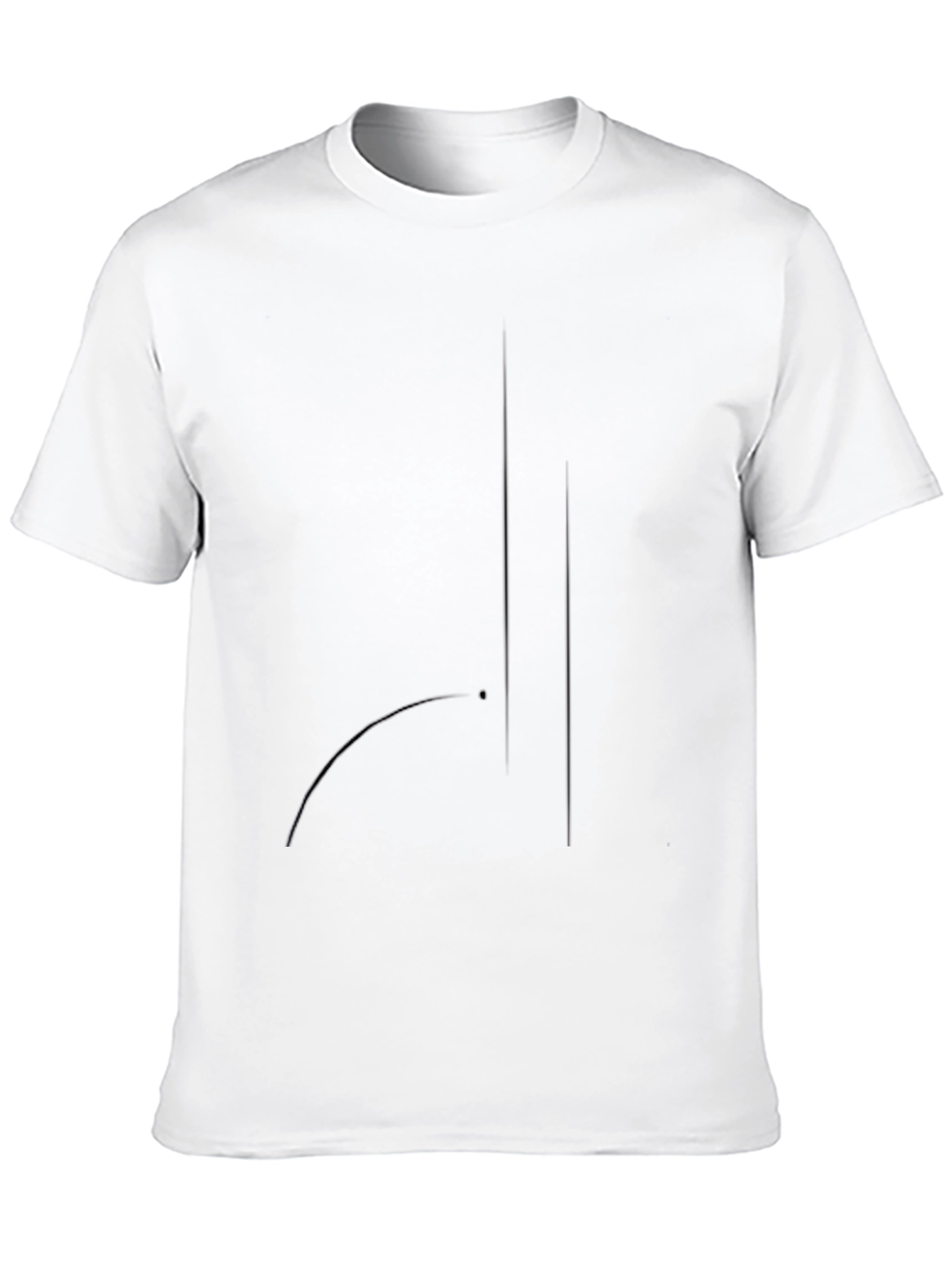 Minimalist Black T-Shirt with Abstract Design