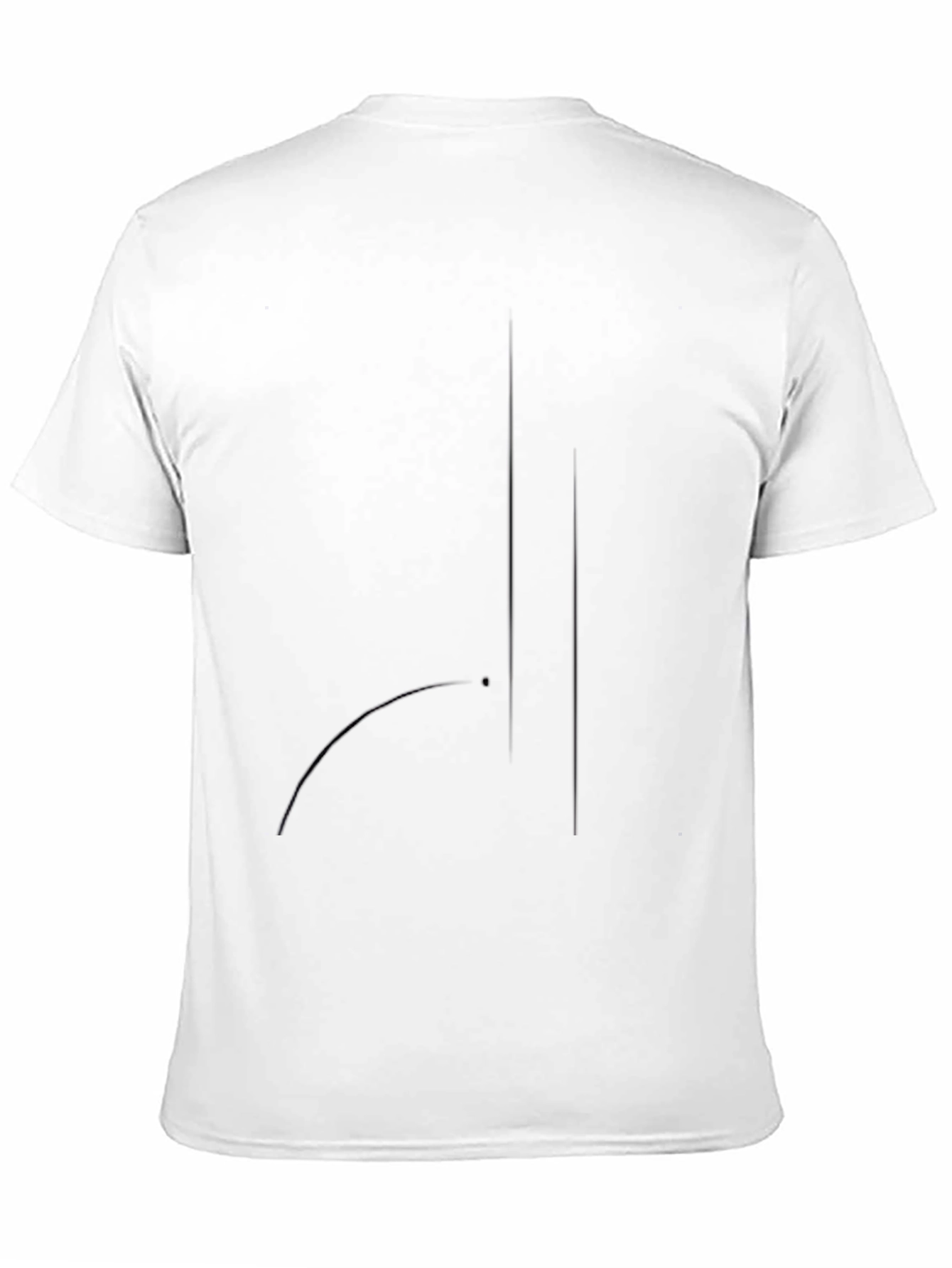 Minimalist Black T-Shirt with Abstract Design