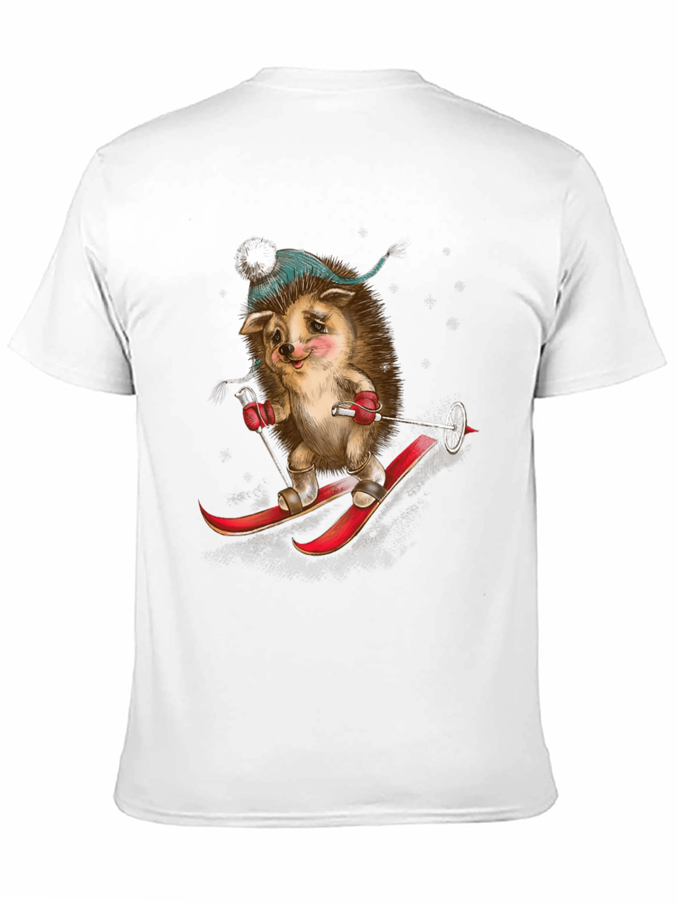Skiing Hedgehog Graphic Tee
