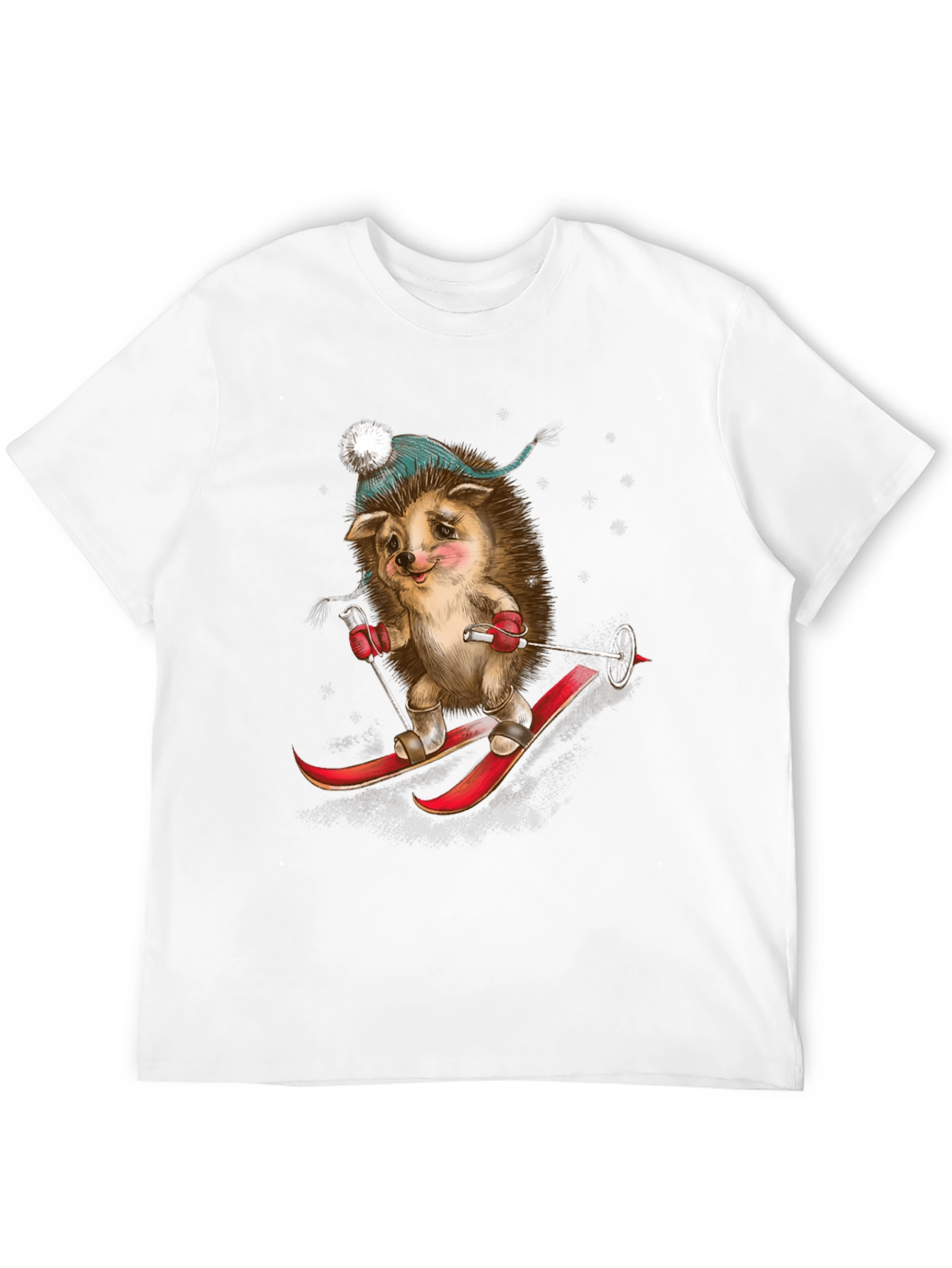 Skiing Hedgehog Graphic Tee