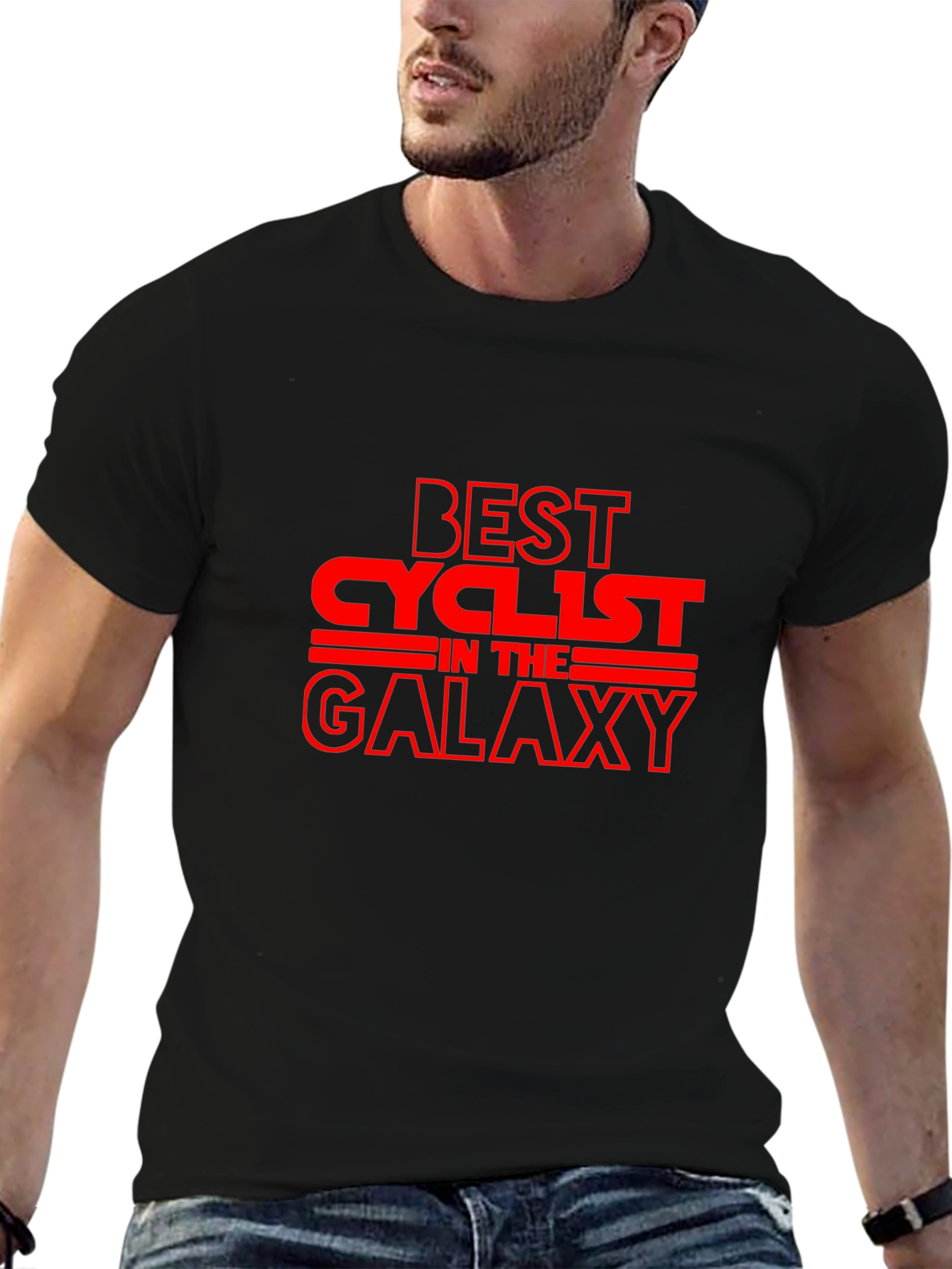 Best Cyclist in the Galaxy Black T-Shirt