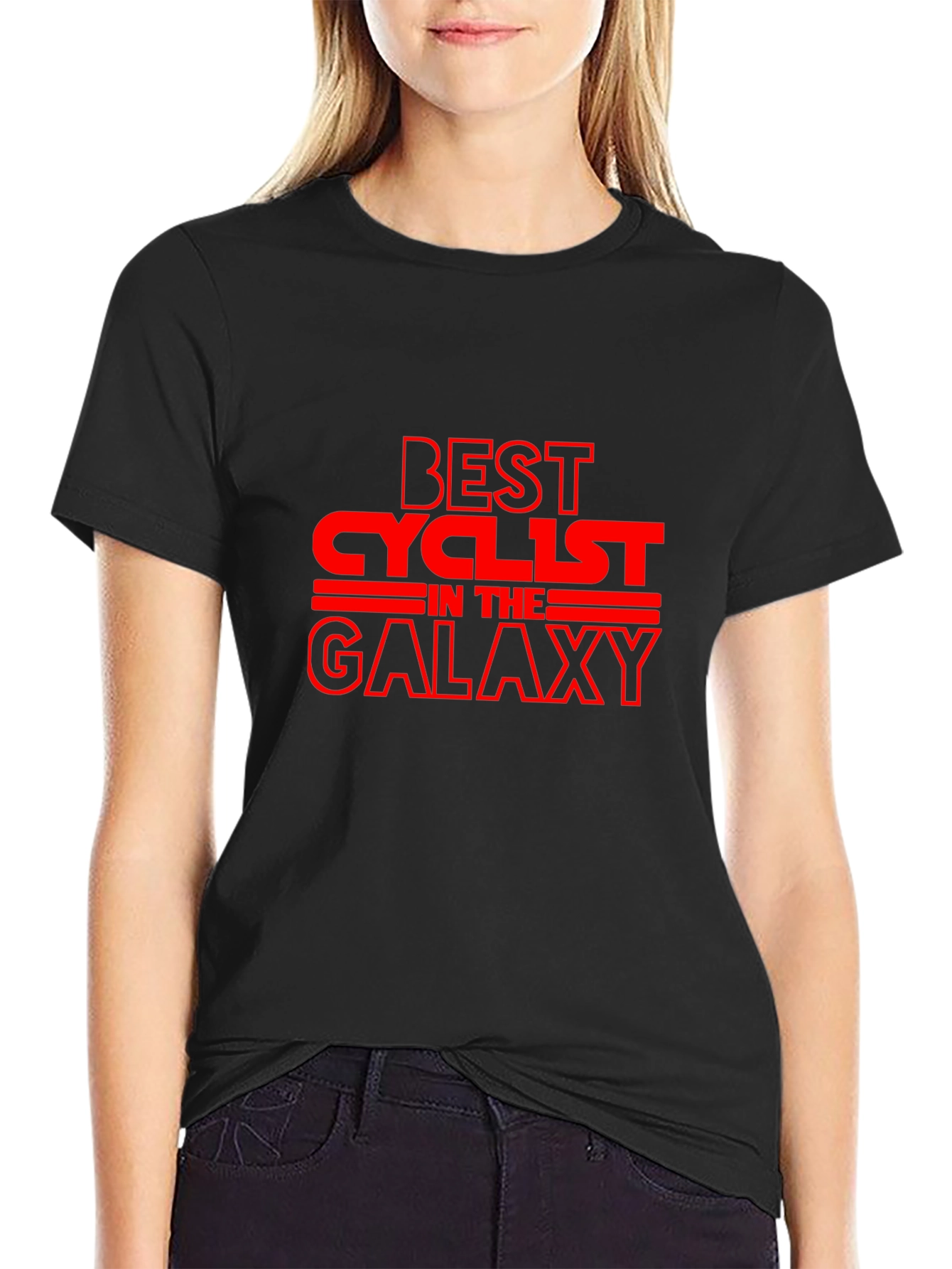 Best Cyclist in the Galaxy Black T-Shirt