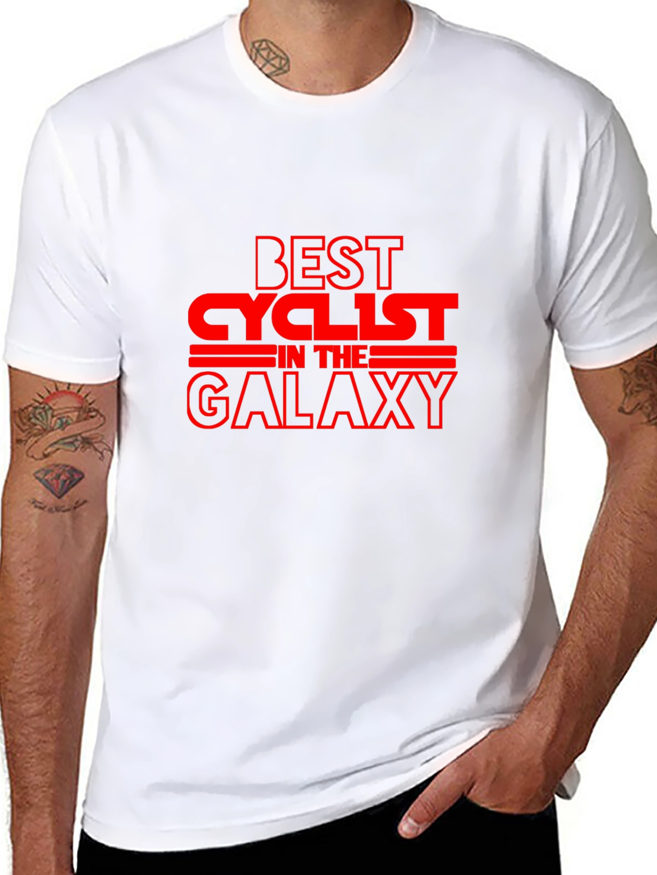 Best Cyclist in the Galaxy Black T-Shirt
