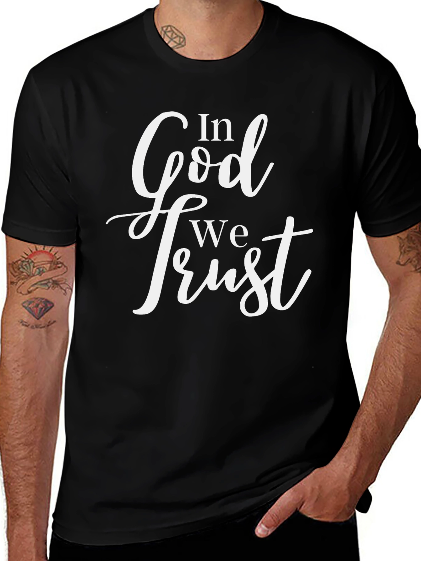 In God We Trust Black Graphic Tee