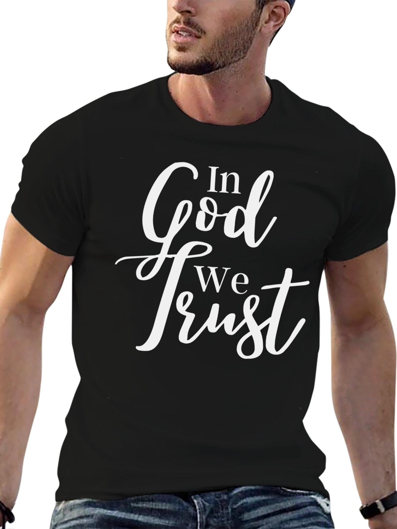 In God We Trust Black Graphic Tee