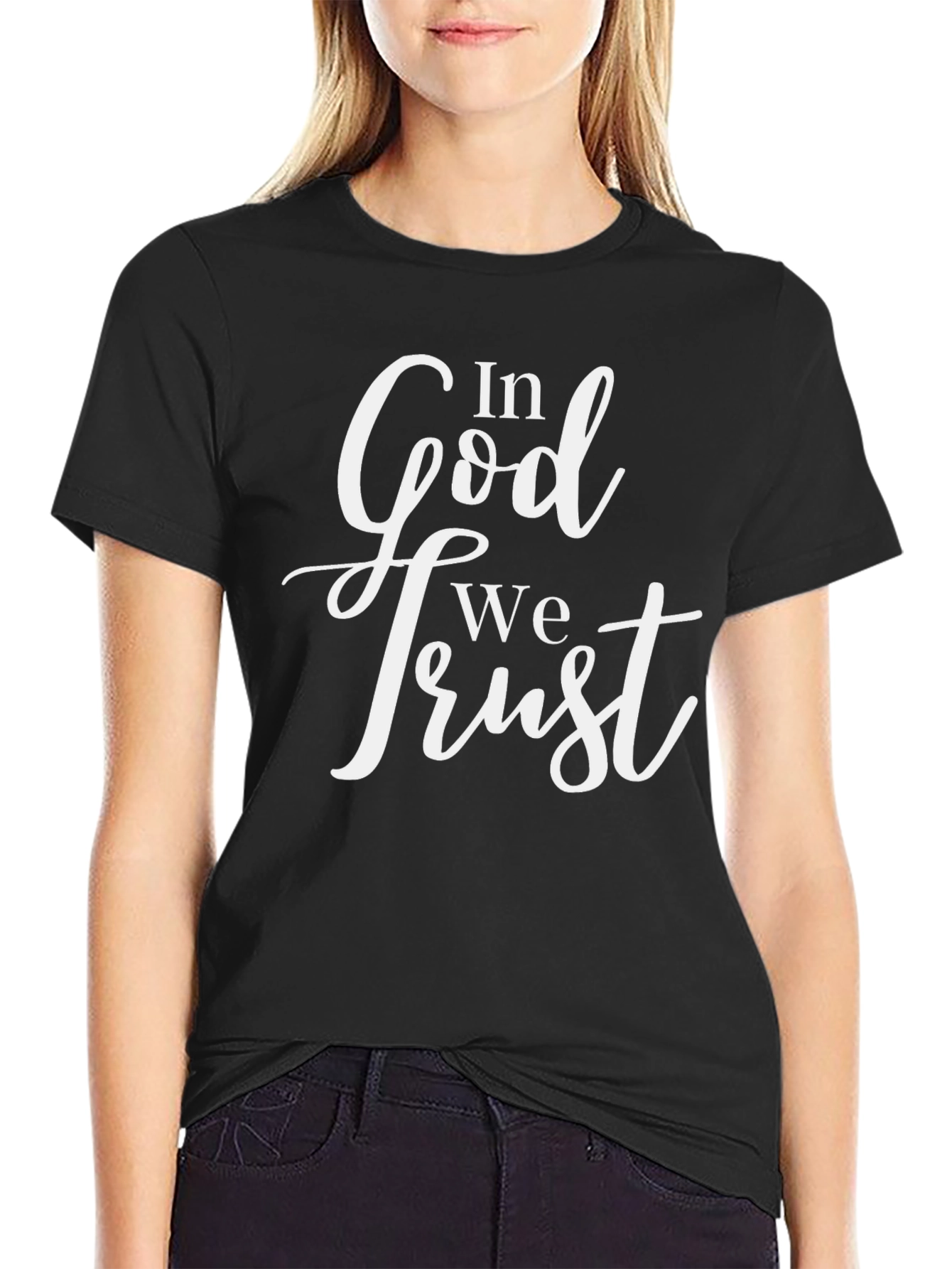 In God We Trust Black Graphic Tee