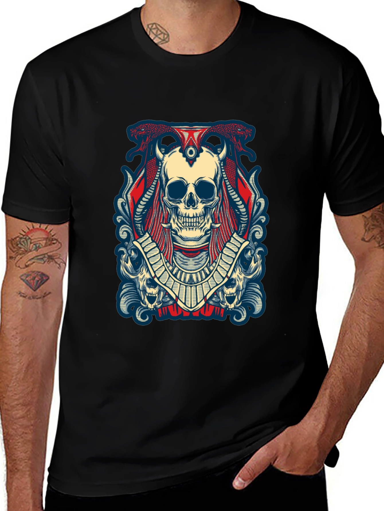 Skull Graphic Black Tee Shirt