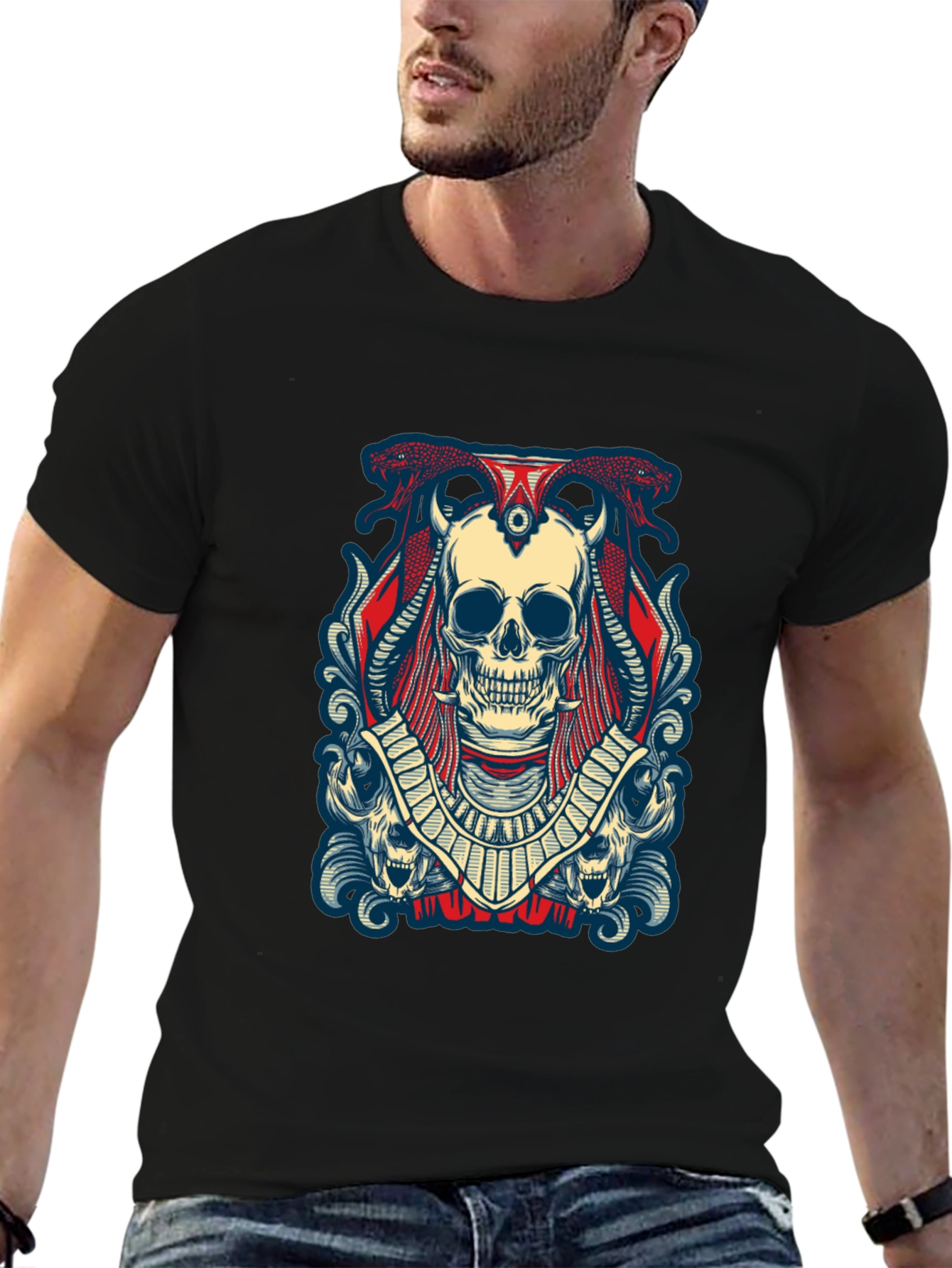 Skull Graphic Black Tee Shirt