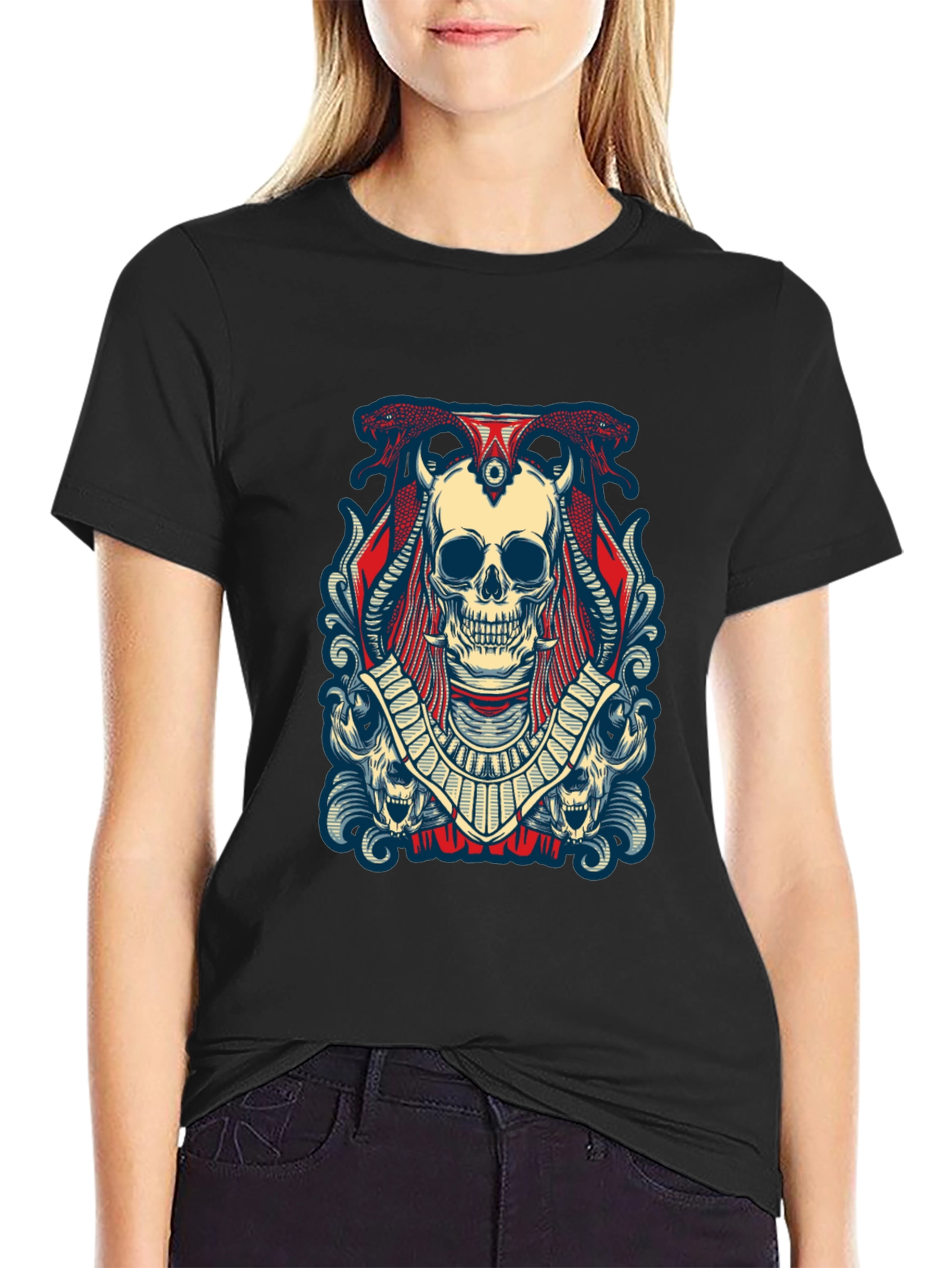 Skull Graphic Black Tee Shirt