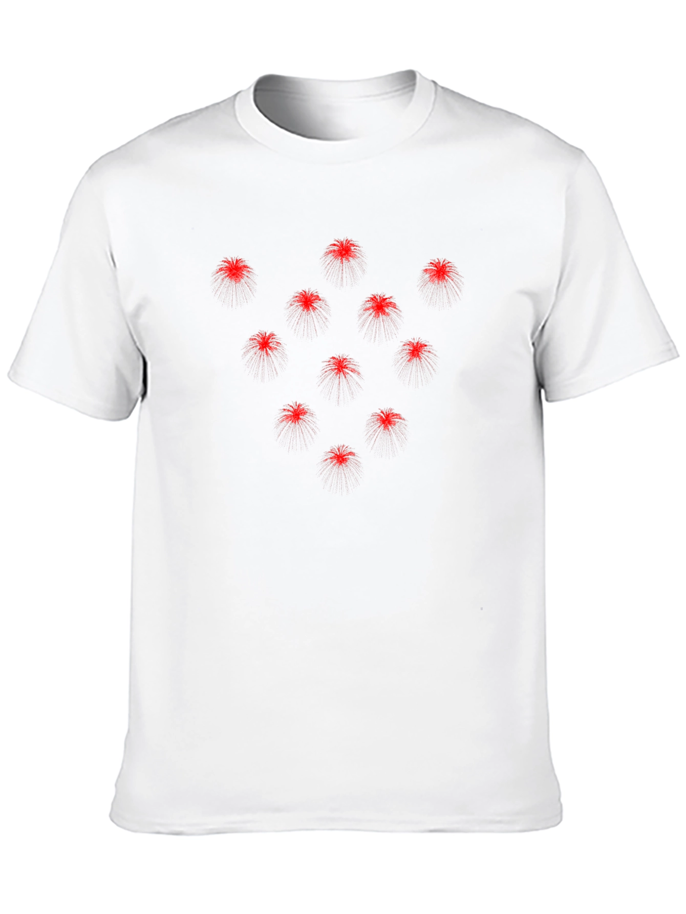 Unique Red Splatter Design Black T-Shirt