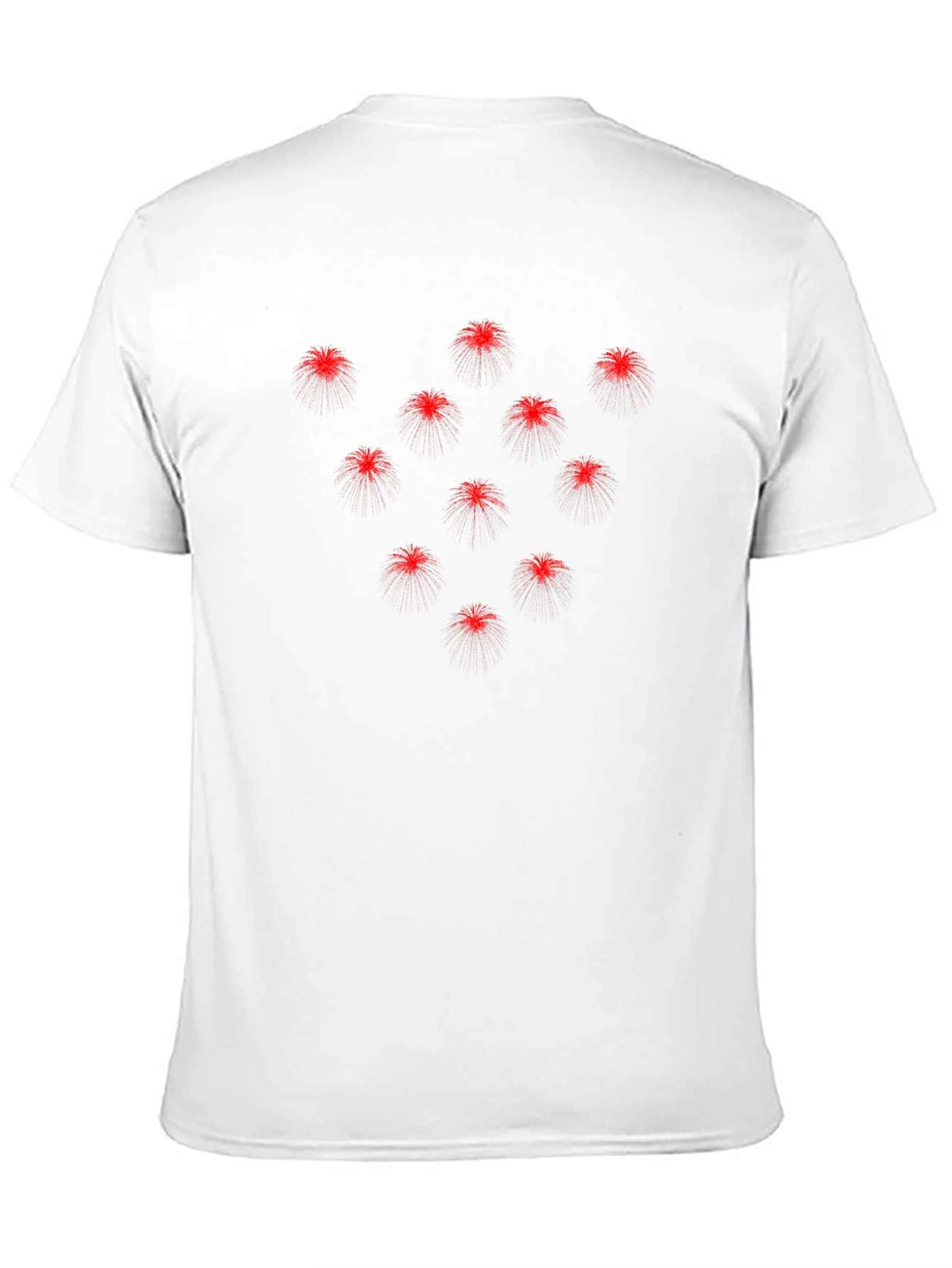 Unique Red Splatter Design Black T-Shirt