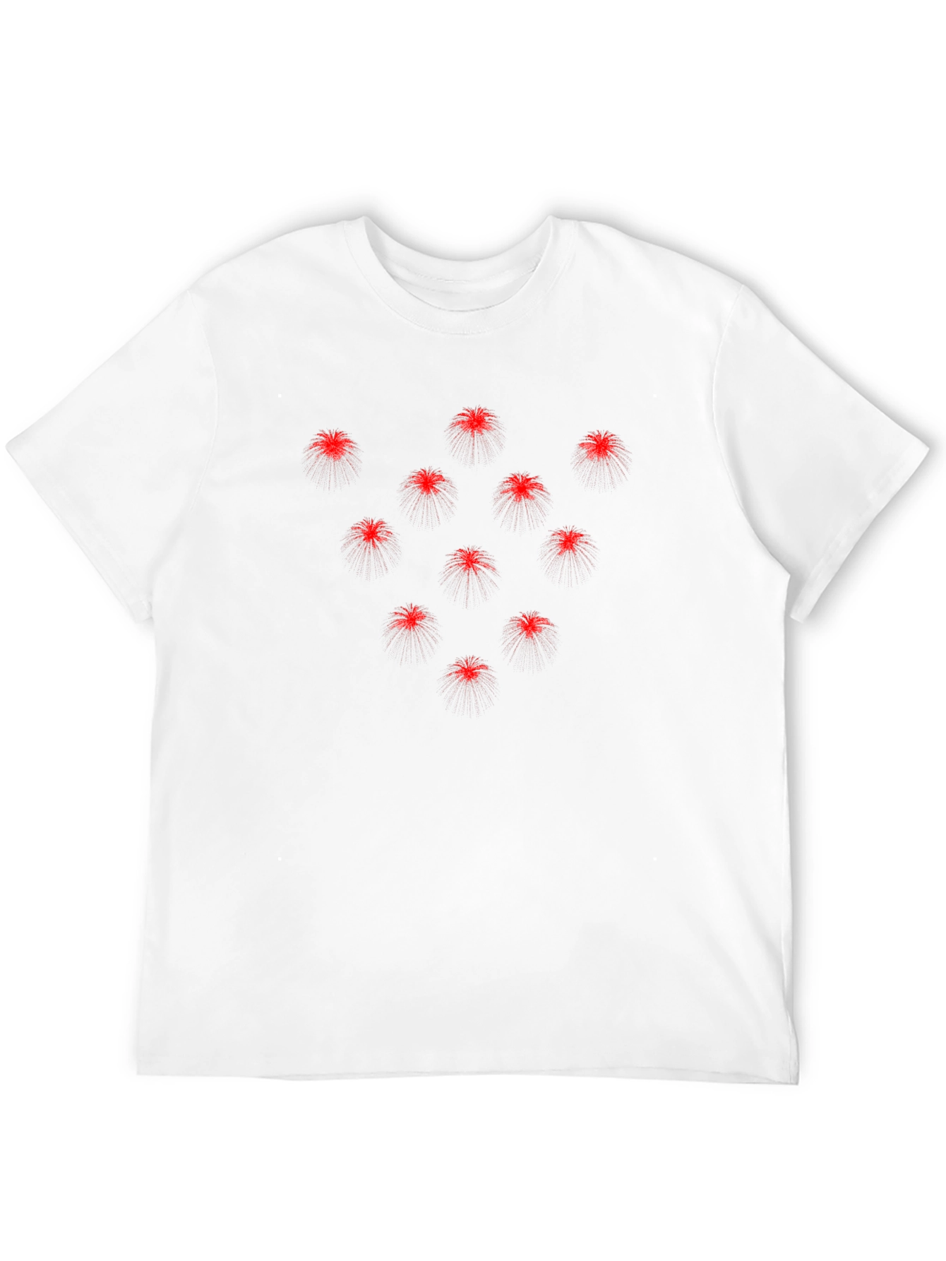Unique Red Splatter Design Black T-Shirt