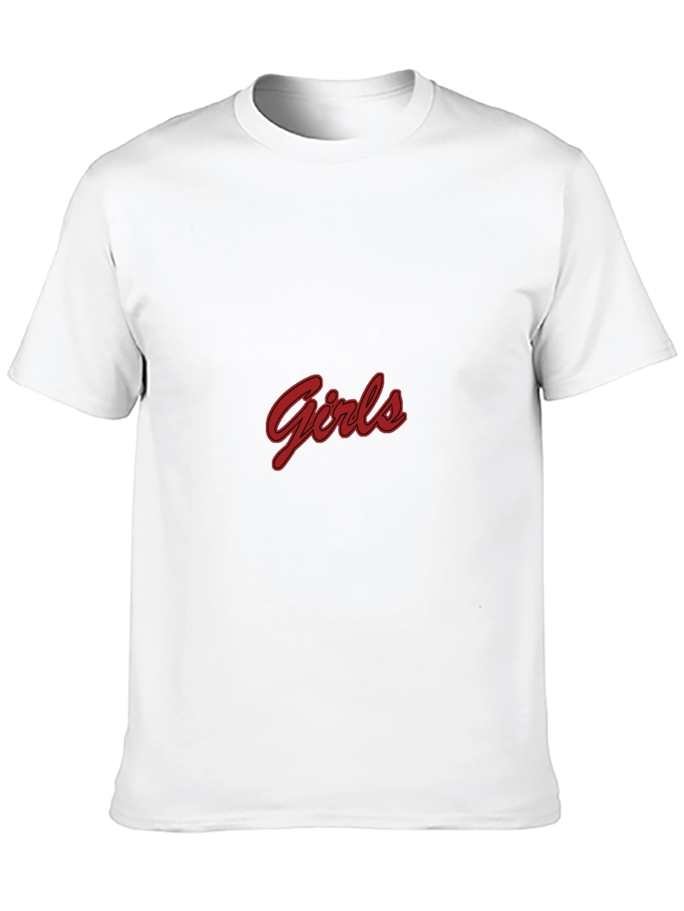 Black T-Shirt with Girls Red Script