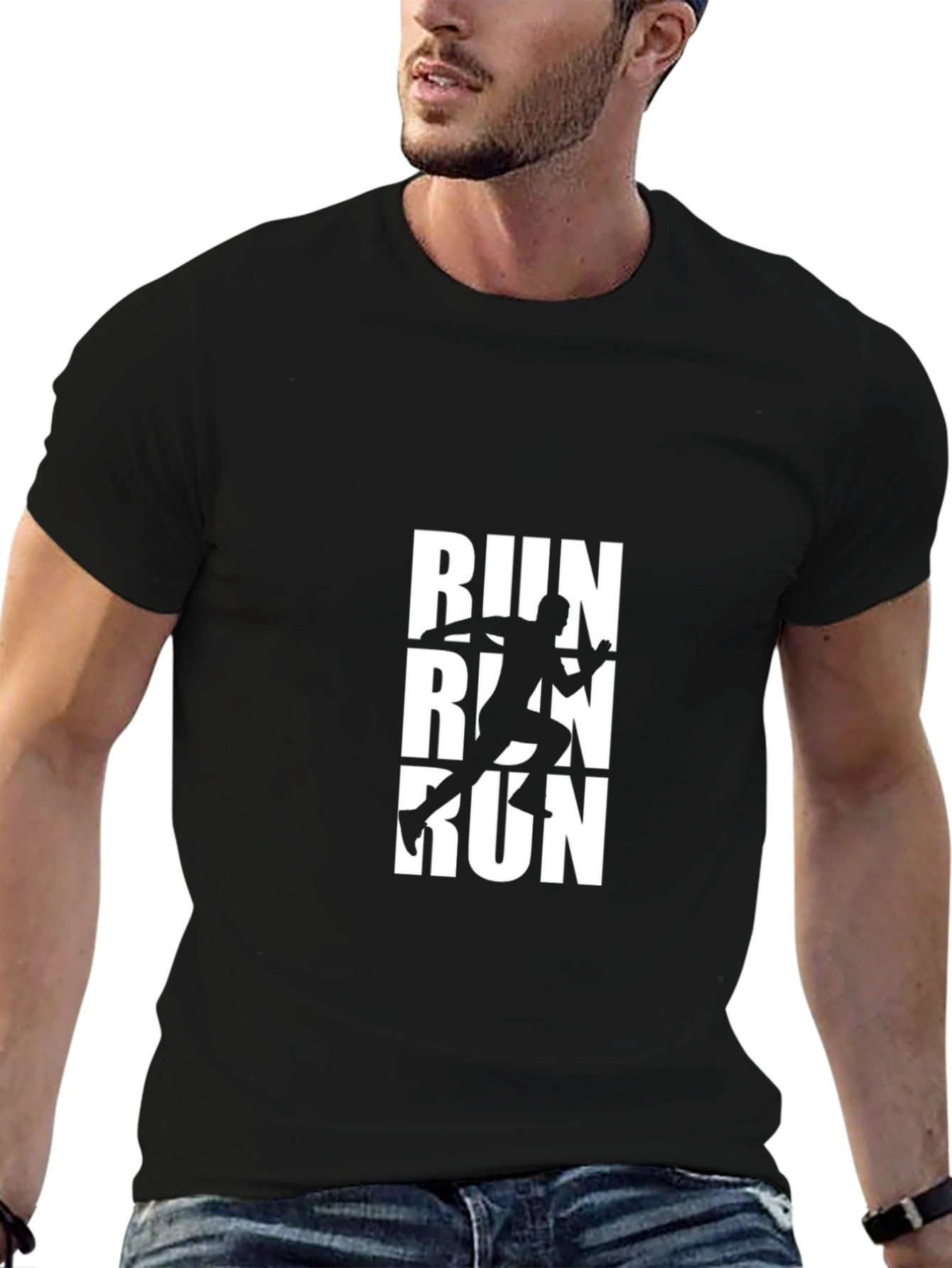 Run Graphic Black T-Shirt