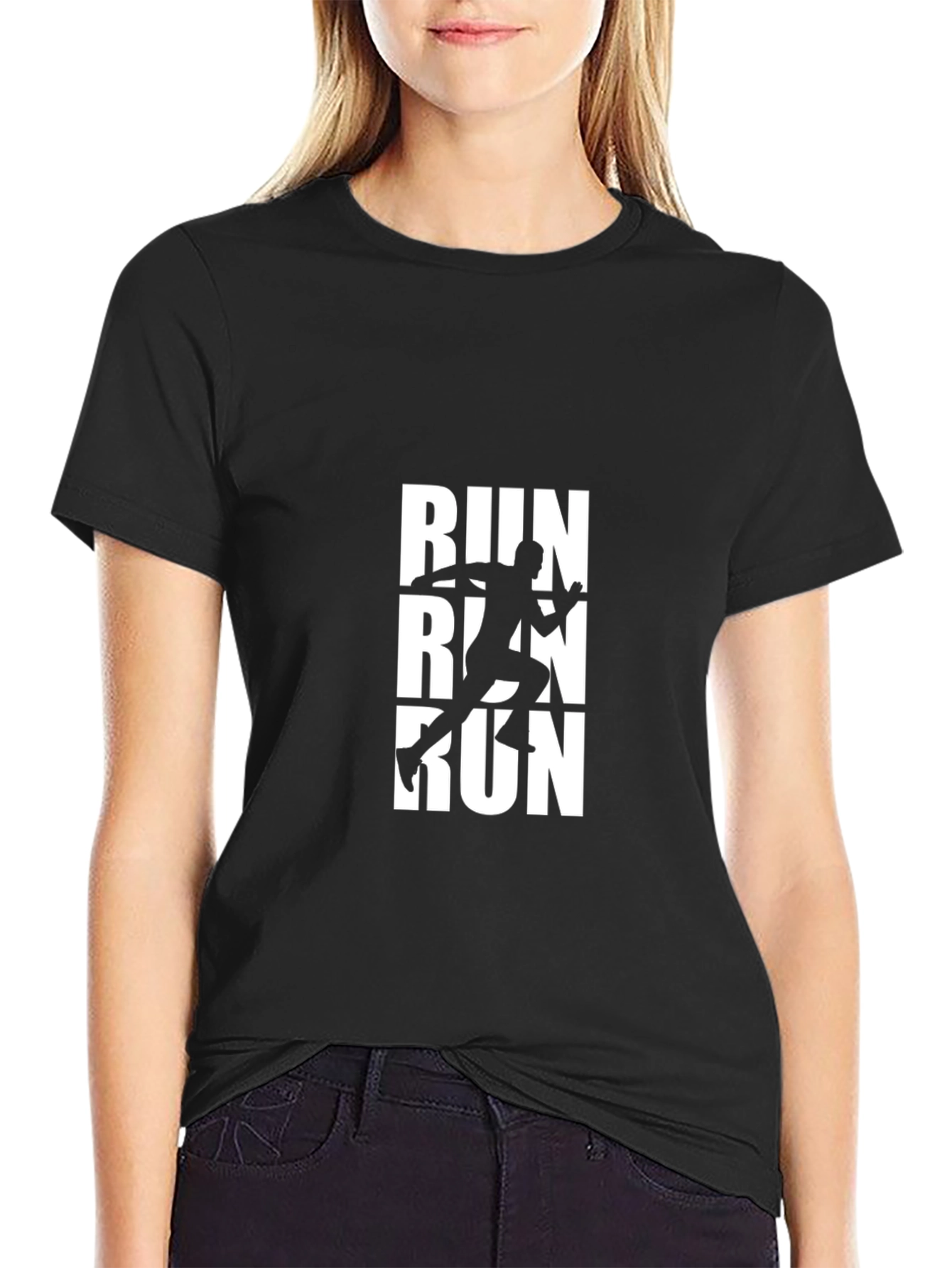 Run Graphic Black T-Shirt