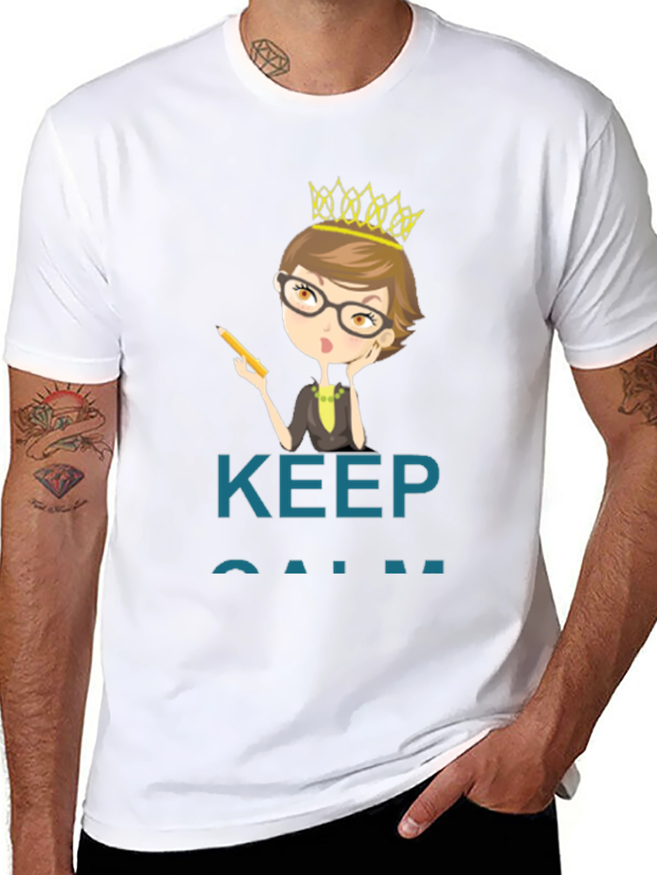 Keep Calm Teacher Queen T-Shirt