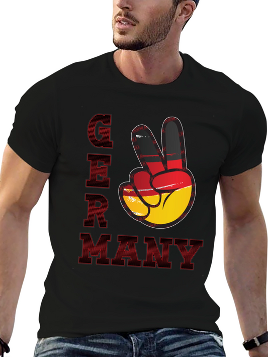 Germany Peace Sign T-Shirt - Black