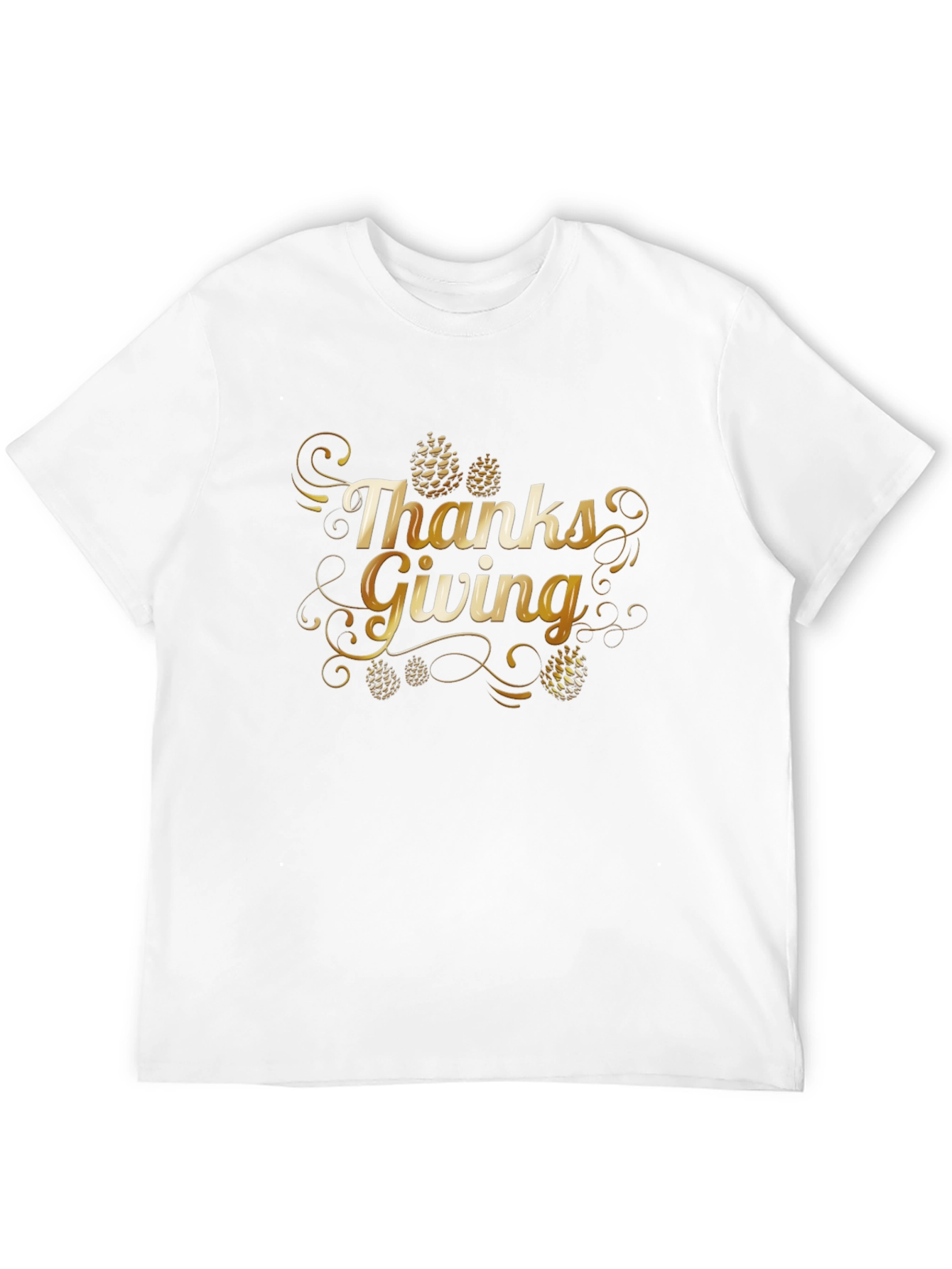 Thanksgiving Graphic Print Black T-Shirt
