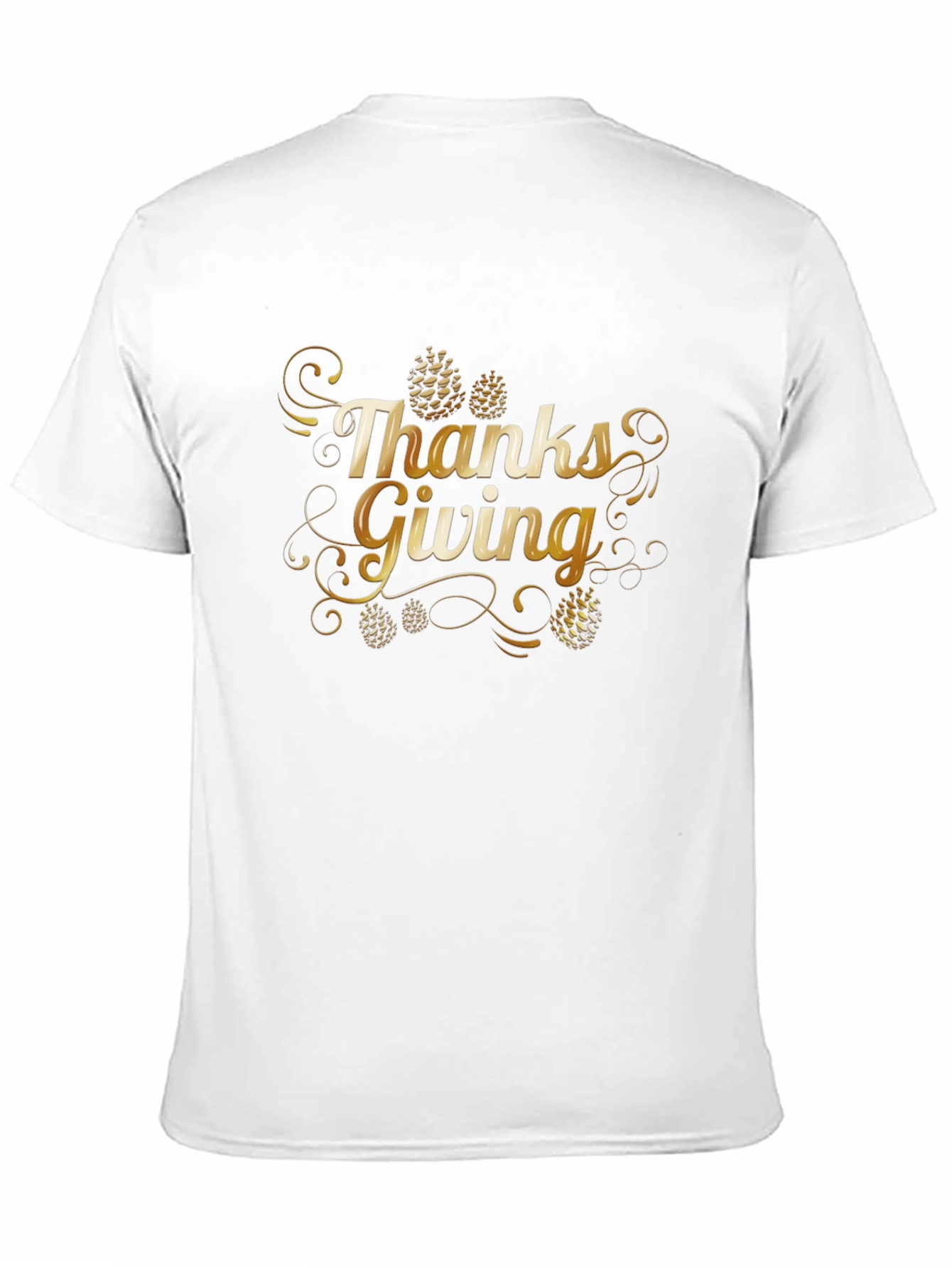 Thanksgiving Graphic Print Black T-Shirt