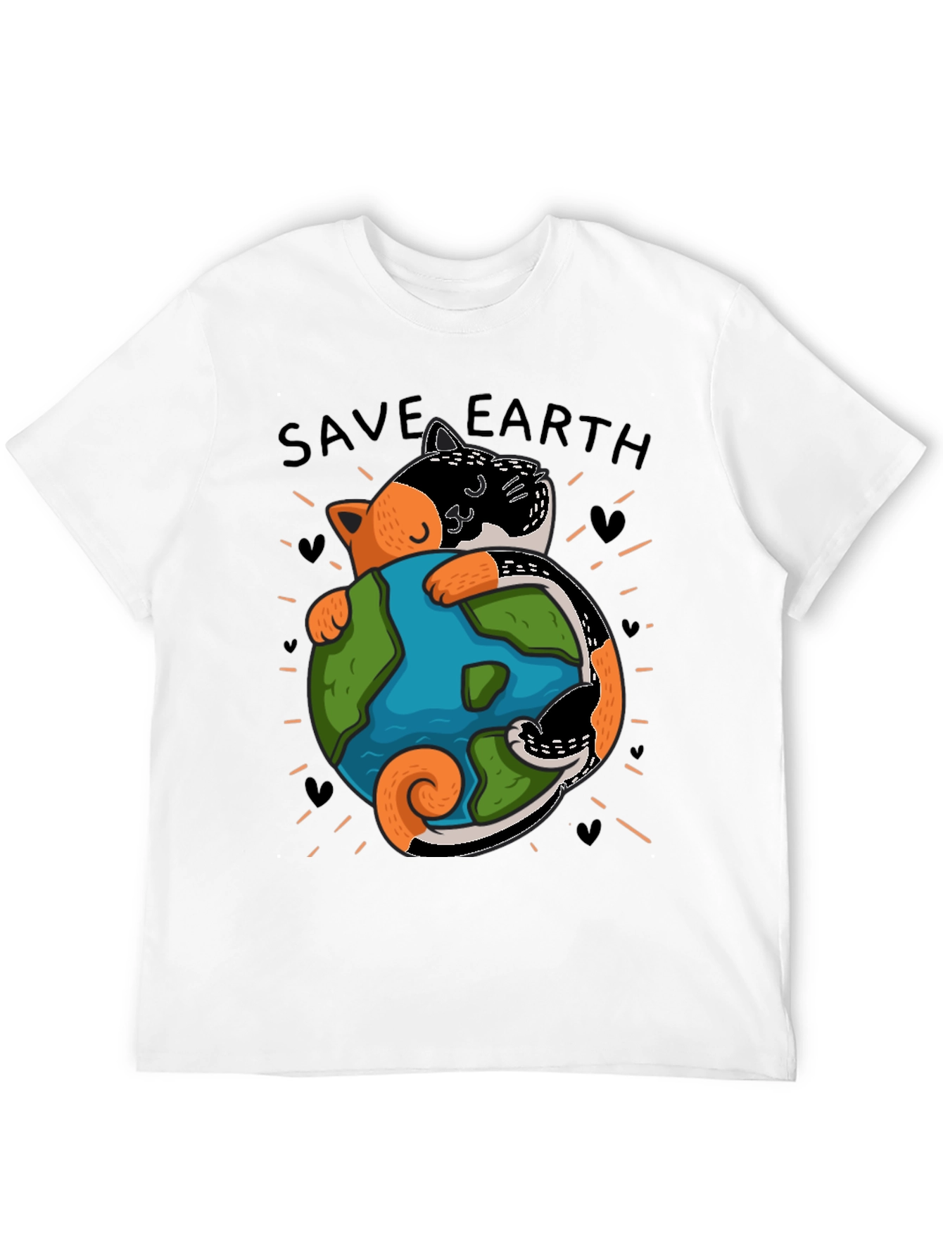 Save Earth Cat T-Shirt - Earth Day Tee