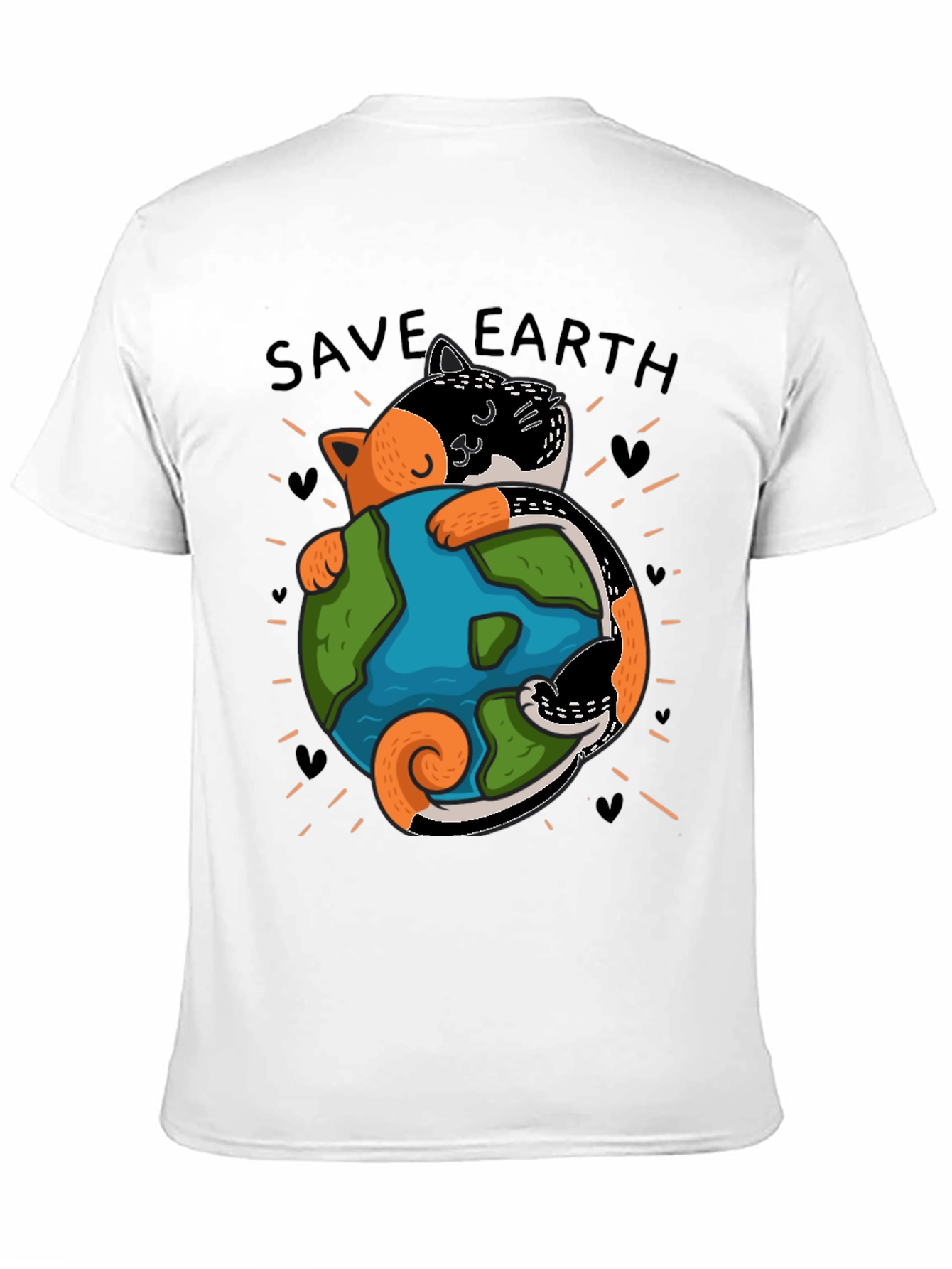 Save Earth Cat T-Shirt - Earth Day Tee