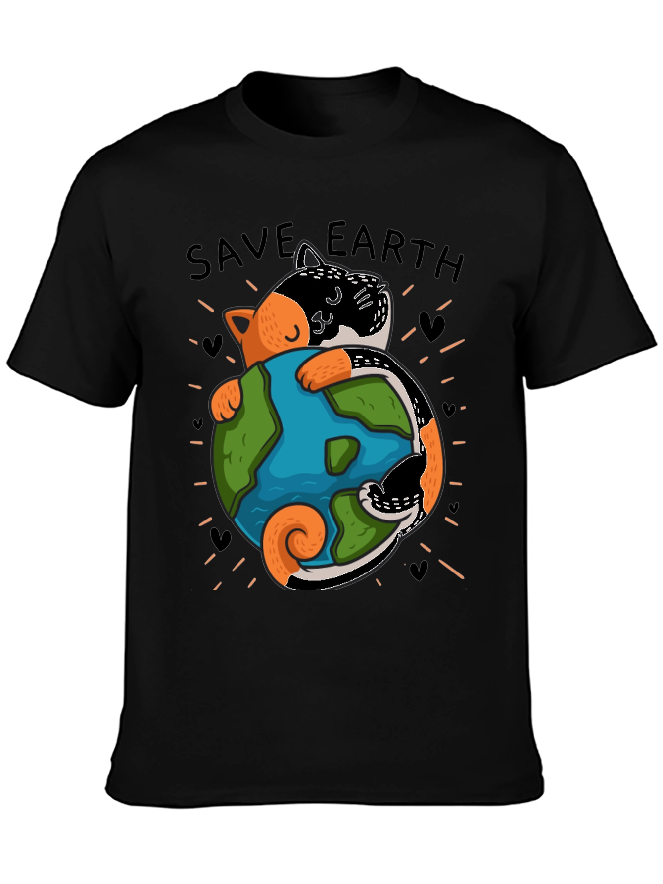 Save Earth Cat T-Shirt - Earth Day Tee