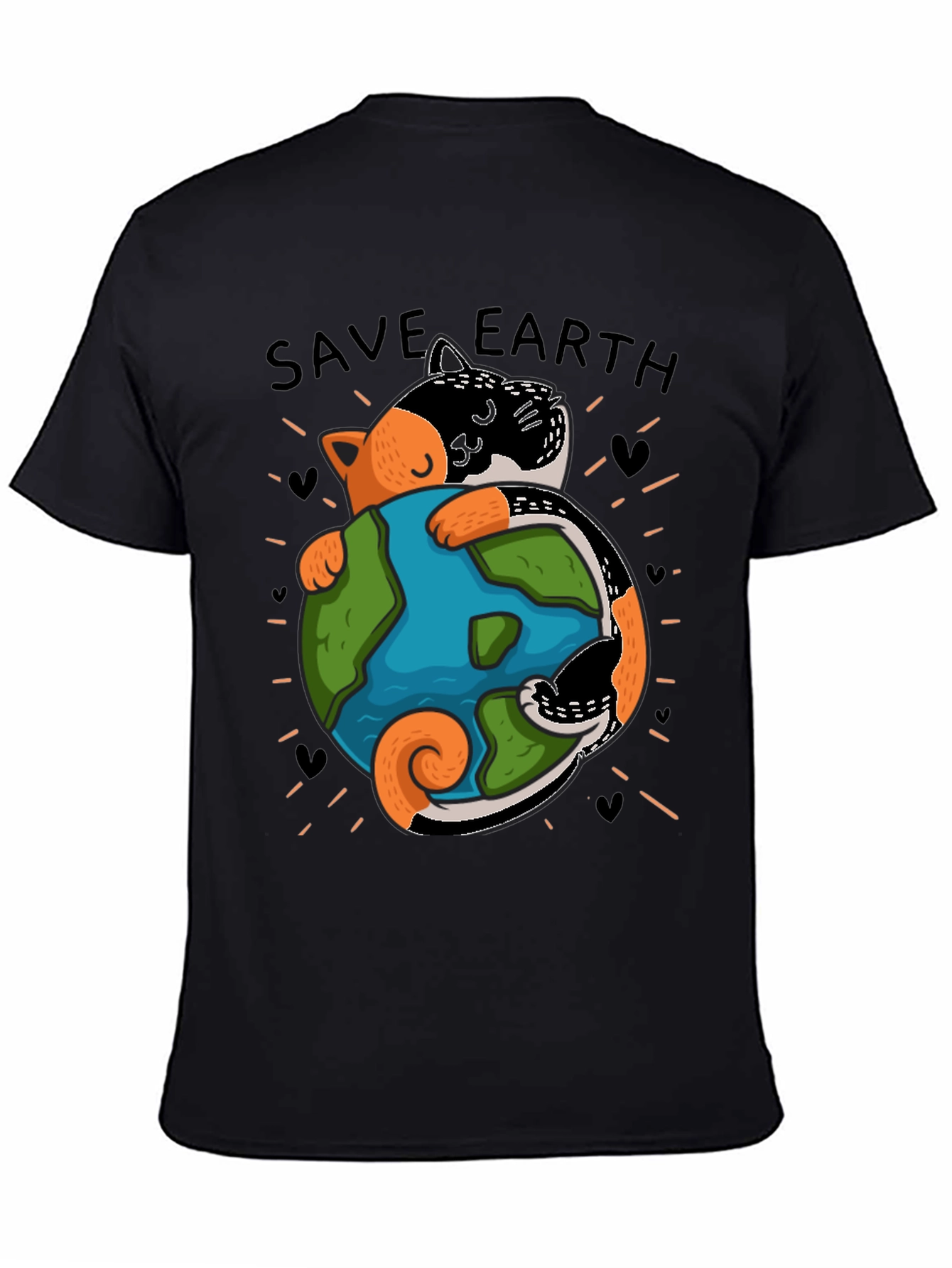 Save Earth Cat T-Shirt - Earth Day Tee