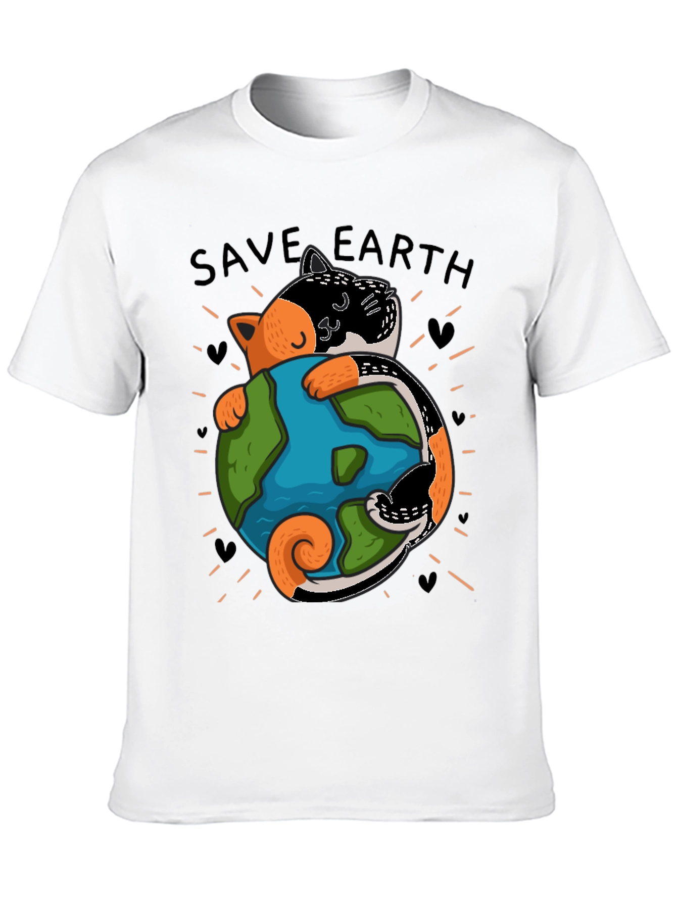 Save Earth Cat T-Shirt - Earth Day Tee