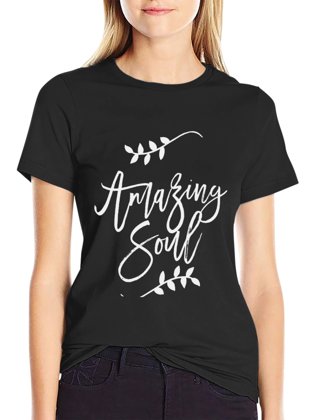 Amazing Soul Graphic Print Crew Neck T-Shirt