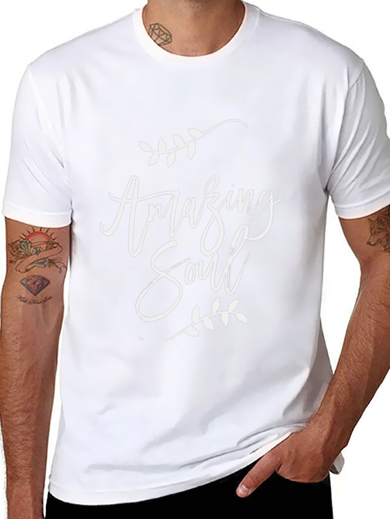 Amazing Soul Graphic Print Crew Neck T-Shirt