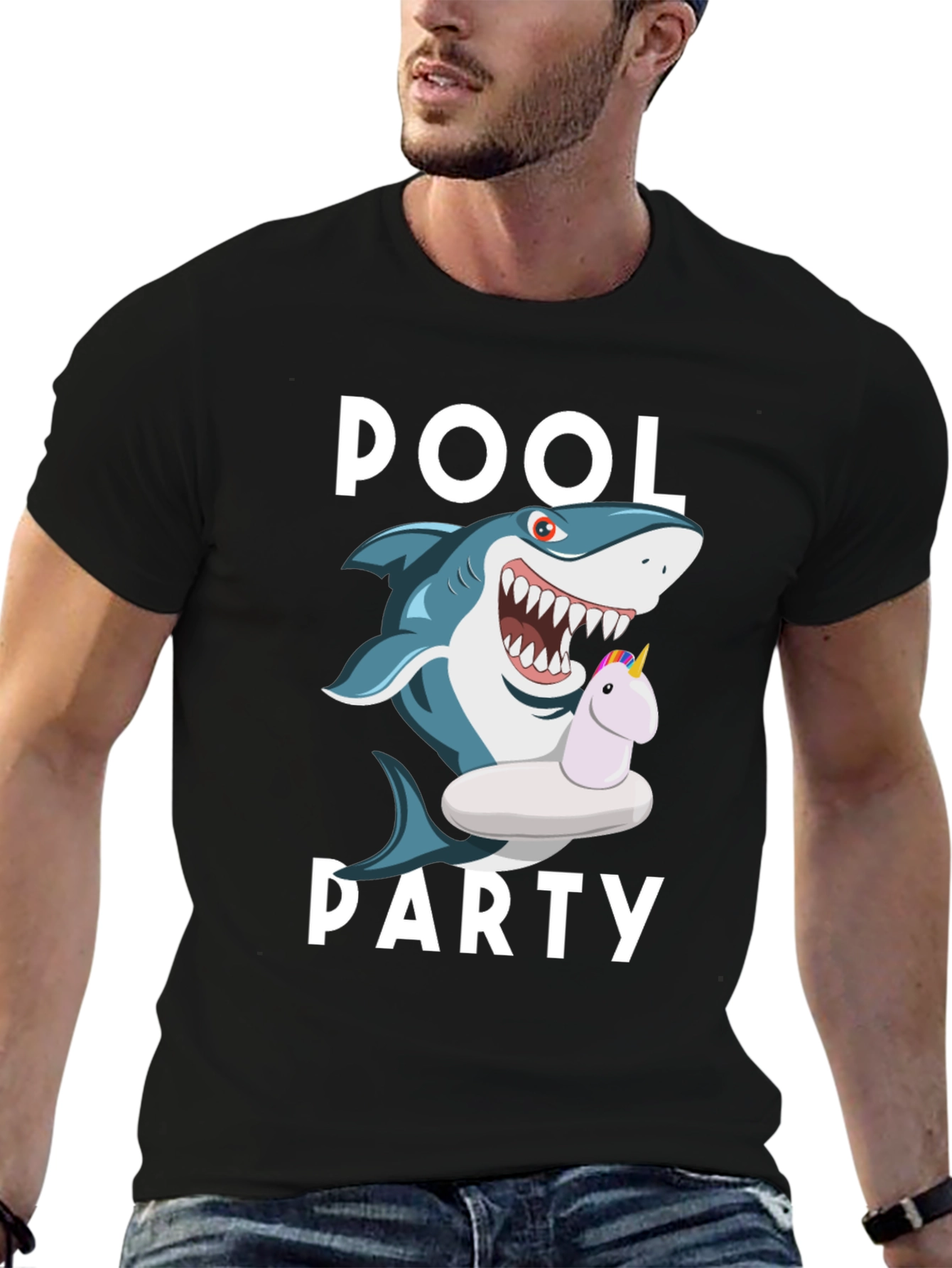 Pool Party Shark Graphic T-Shirt