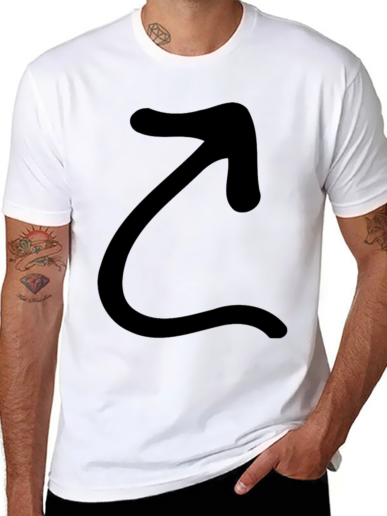 Black Arrow Graphic Tee - Casual Comfort