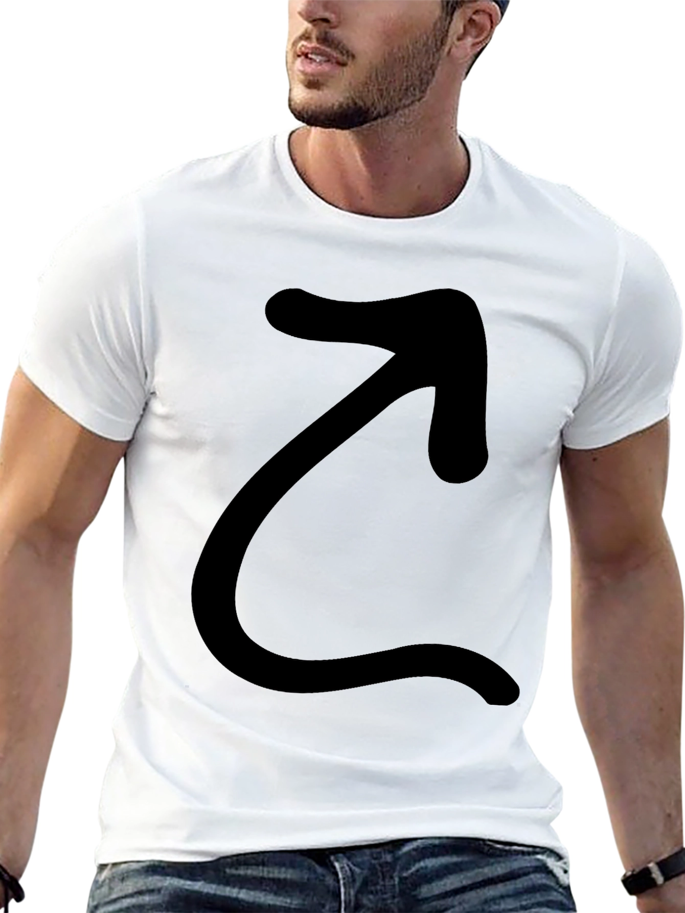 Black Arrow Graphic Tee - Casual Comfort