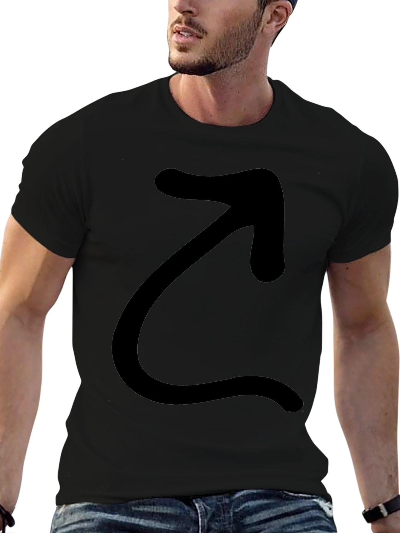 Black Arrow Graphic Tee - Casual Comfort