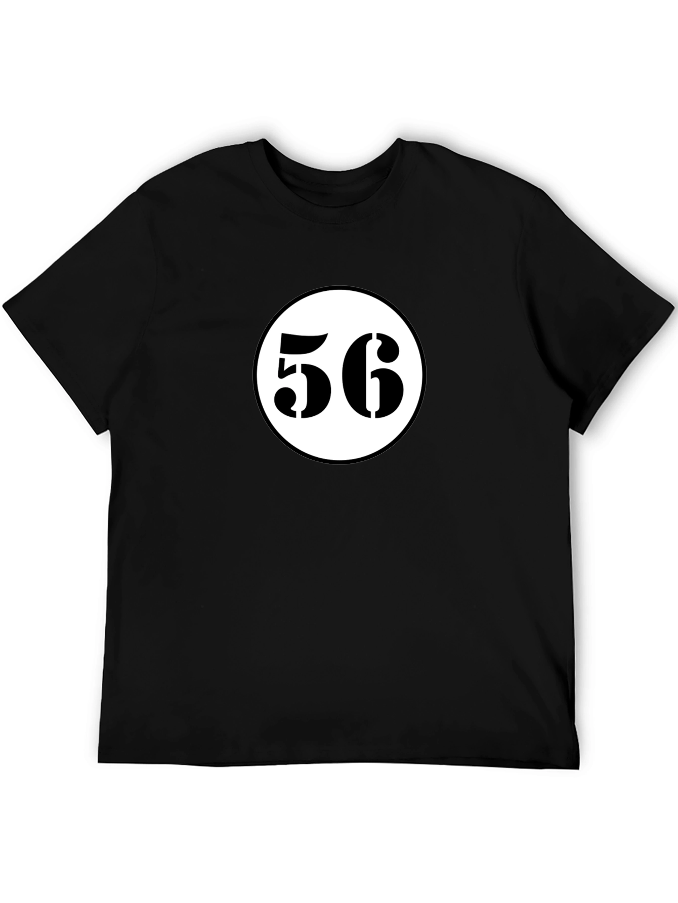 Retro Racing Number 56 Black T-Shirt