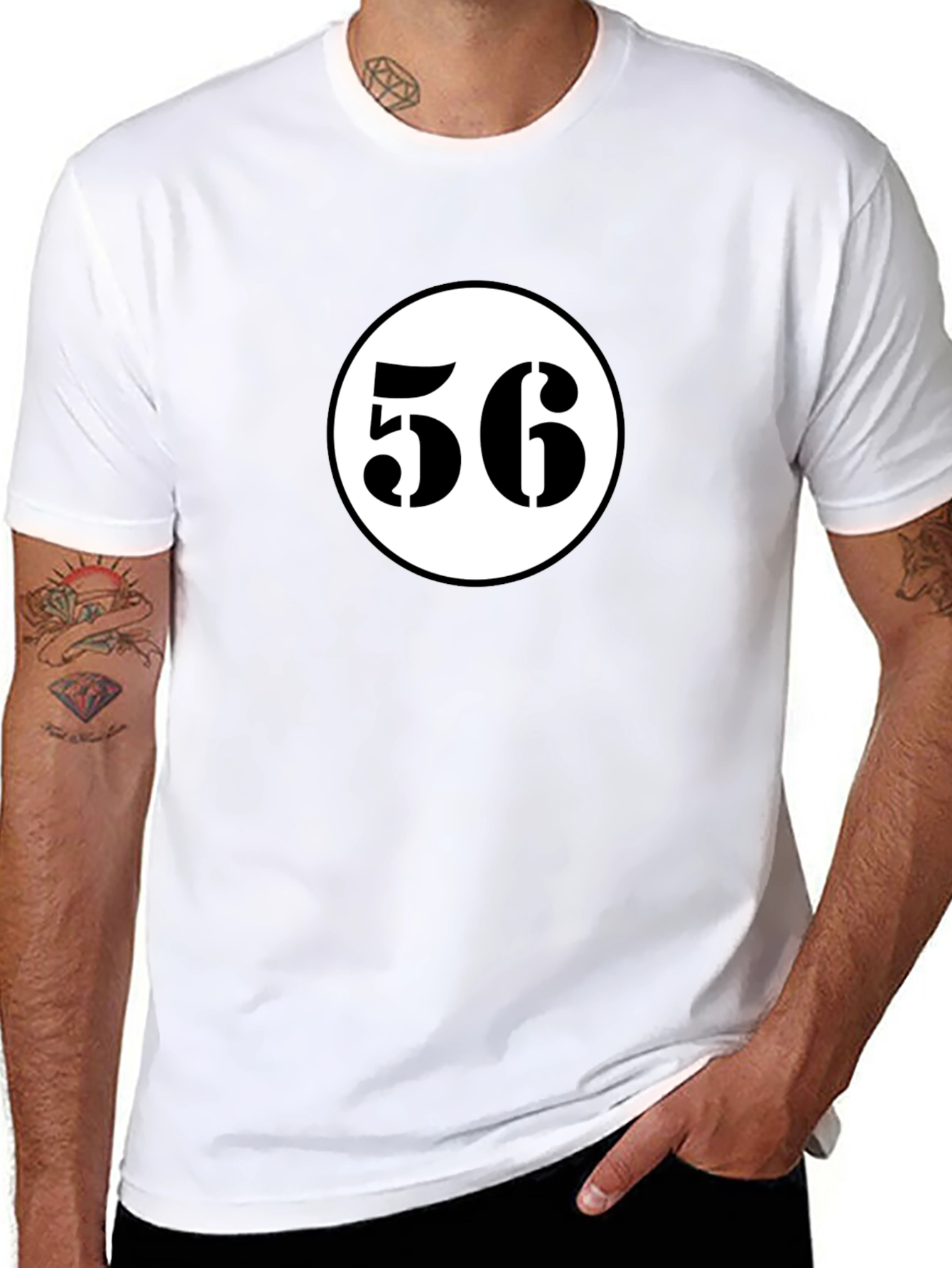 Retro Racing Number 56 Black T-Shirt