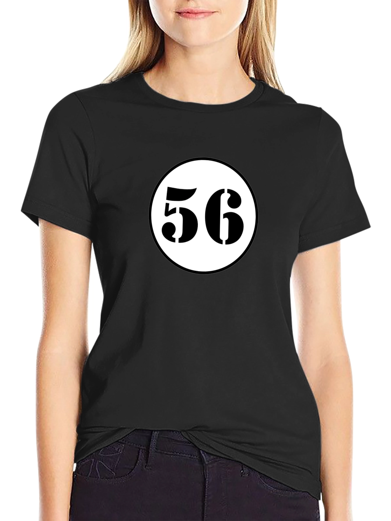 Retro Racing Number 56 Black T-Shirt