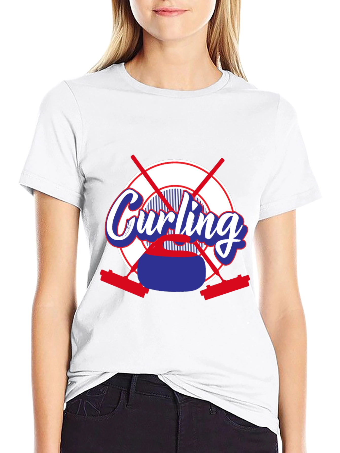 Curling Sport T-Shirt - Novelty Graphic Tee