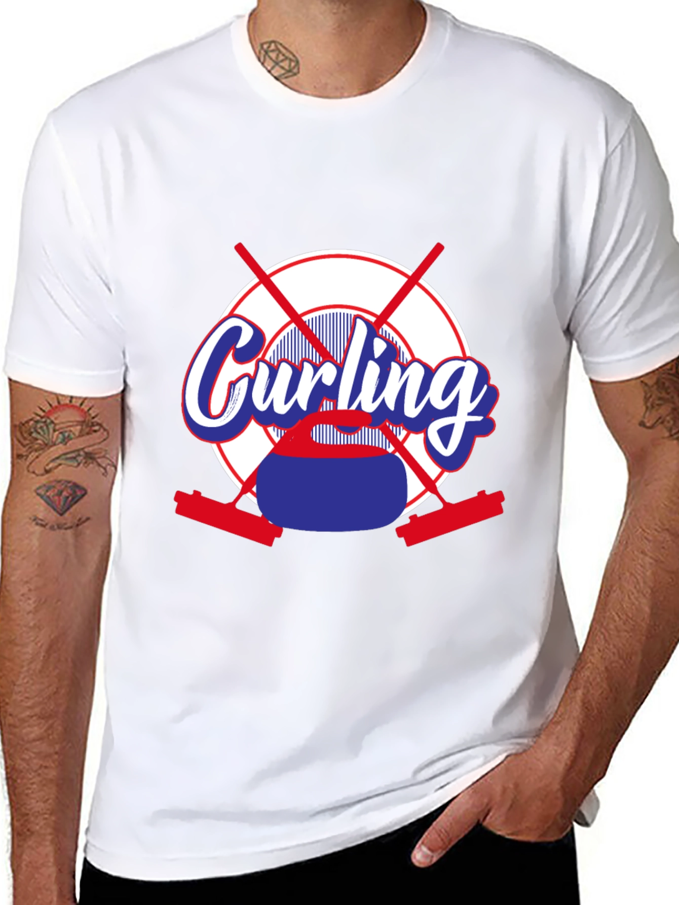 Curling Sport T-Shirt - Novelty Graphic Tee
