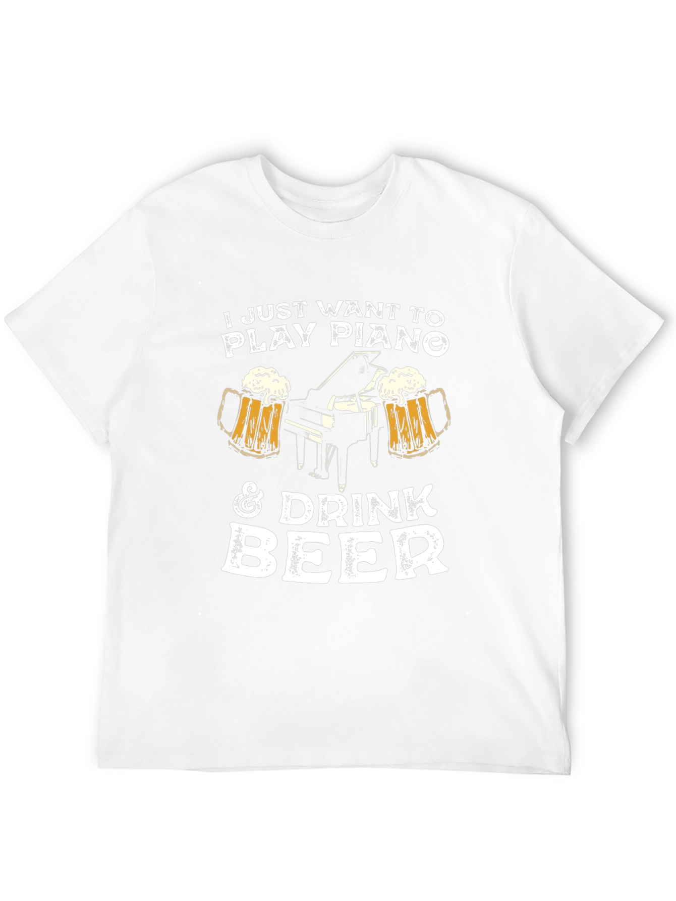 Play Piano and Drink Beer Mens T-Shirt