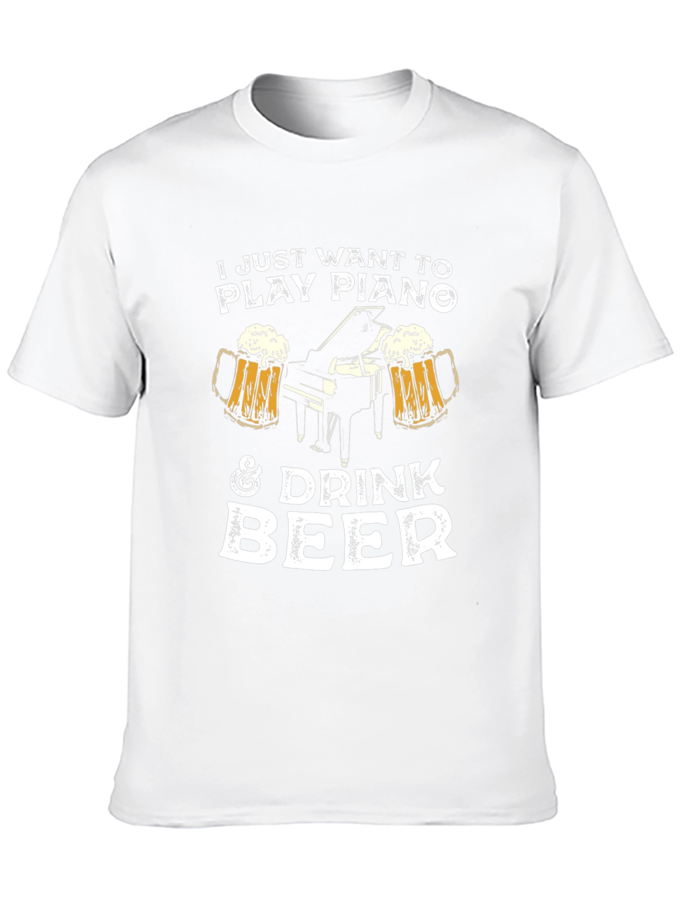 Play Piano and Drink Beer Mens T-Shirt