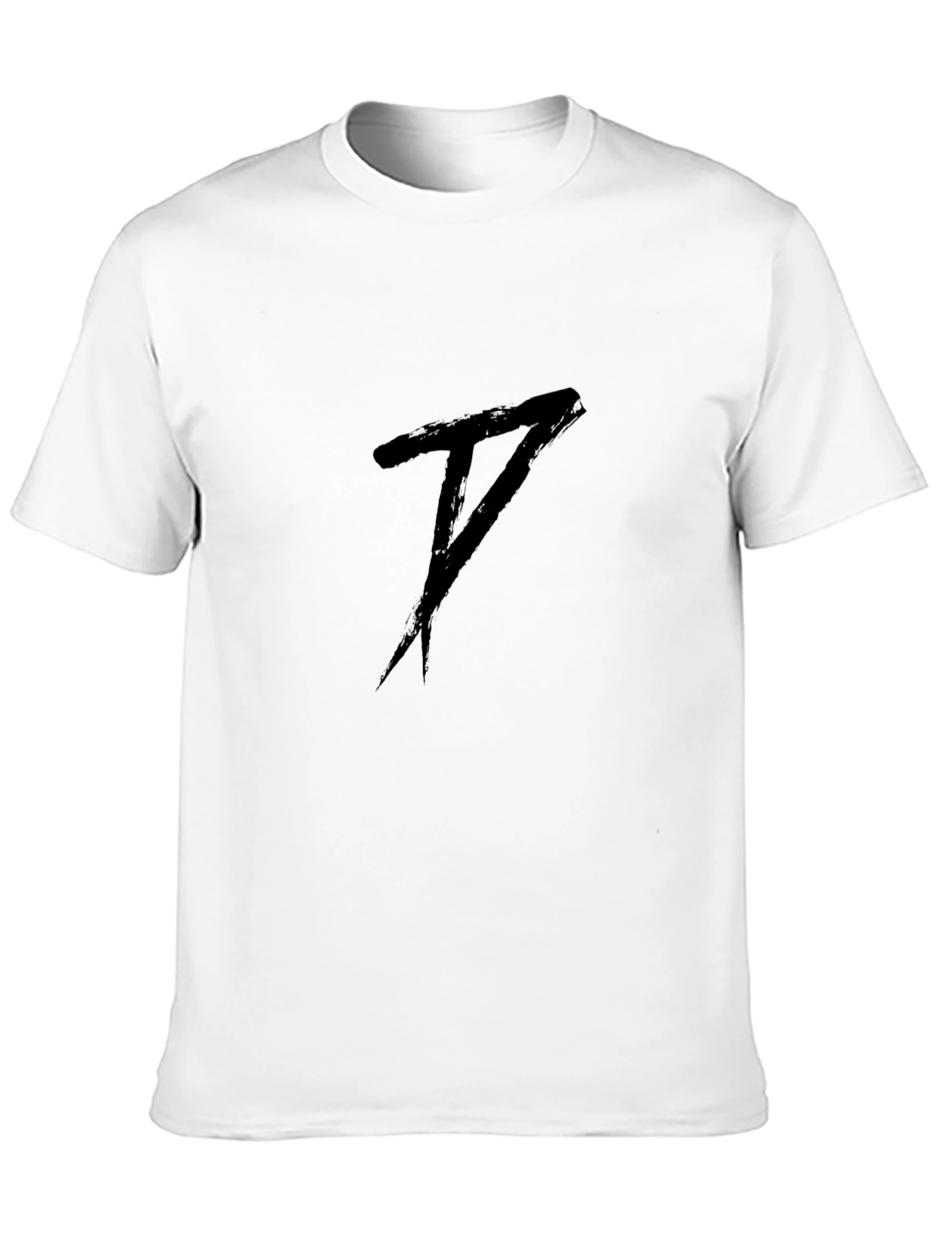 Black Graphic Tee - Abstract Design