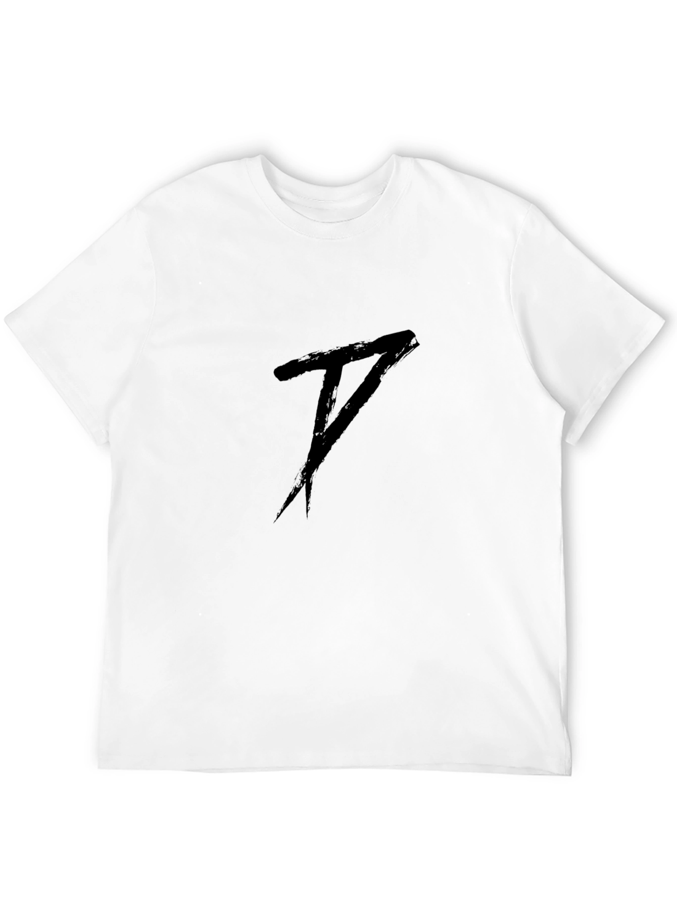 Black Graphic Tee - Abstract Design