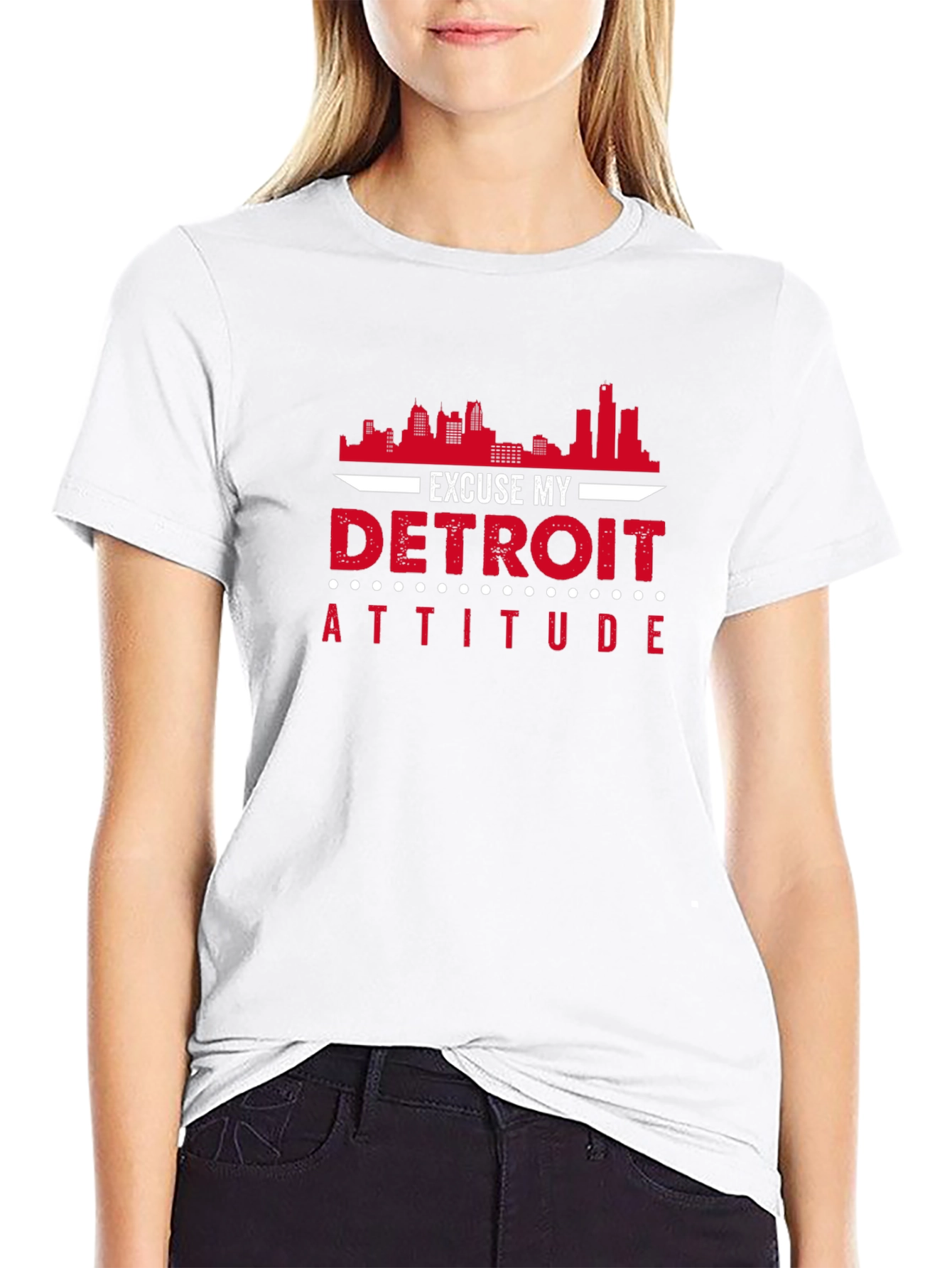 Excuse My Detroit Attitude Black T-Shirt
