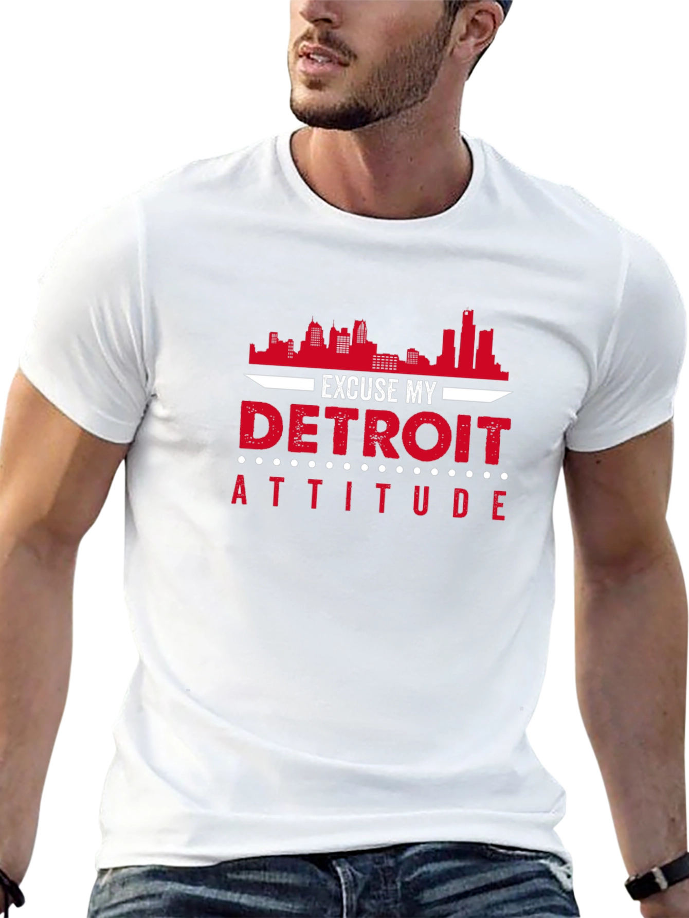 Excuse My Detroit Attitude Black T-Shirt