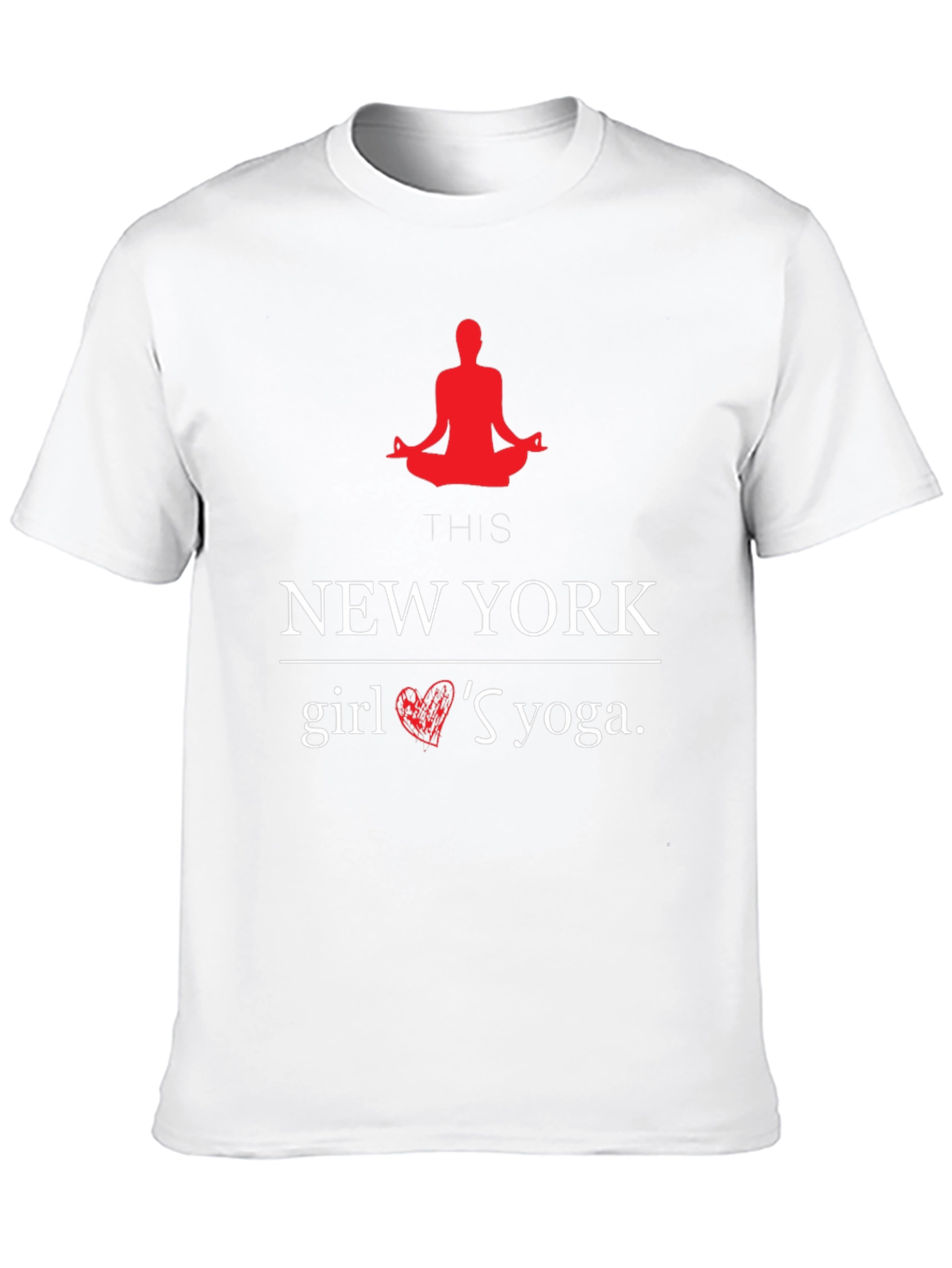 New York Girl Yoga Black Graphic T-Shirt